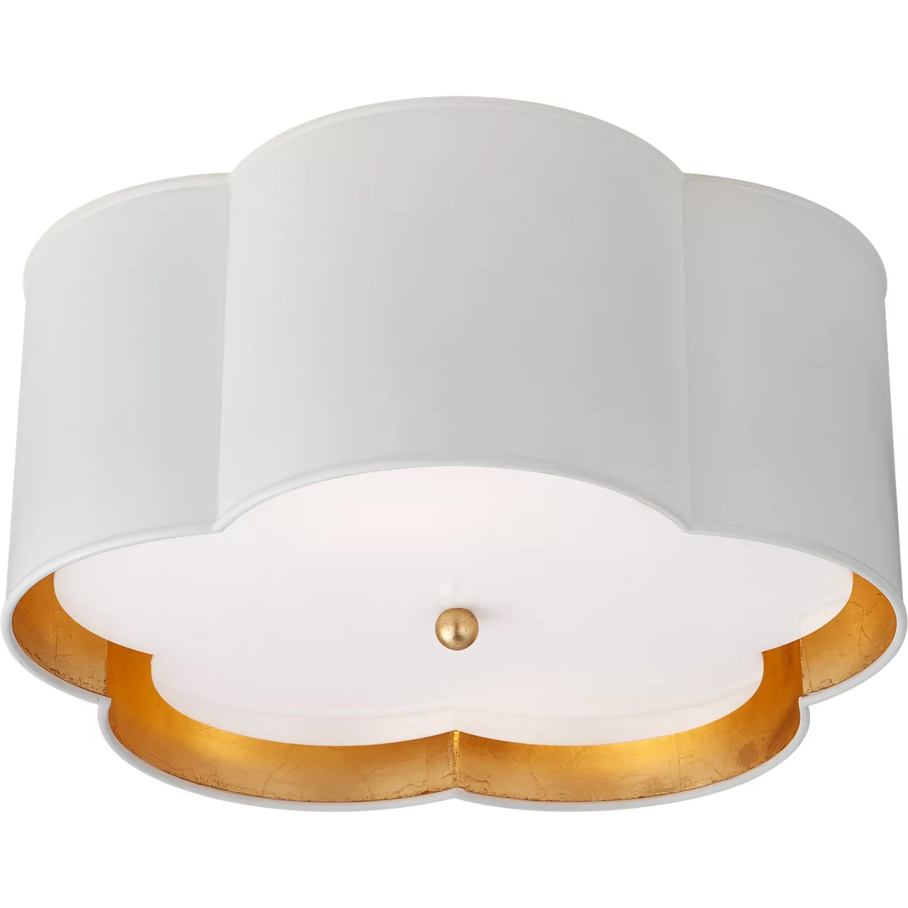 kate spade new york Bryce 2 Light 15 inch Plaster White Flush Mount Ceiling Light in White with Gild, Medium