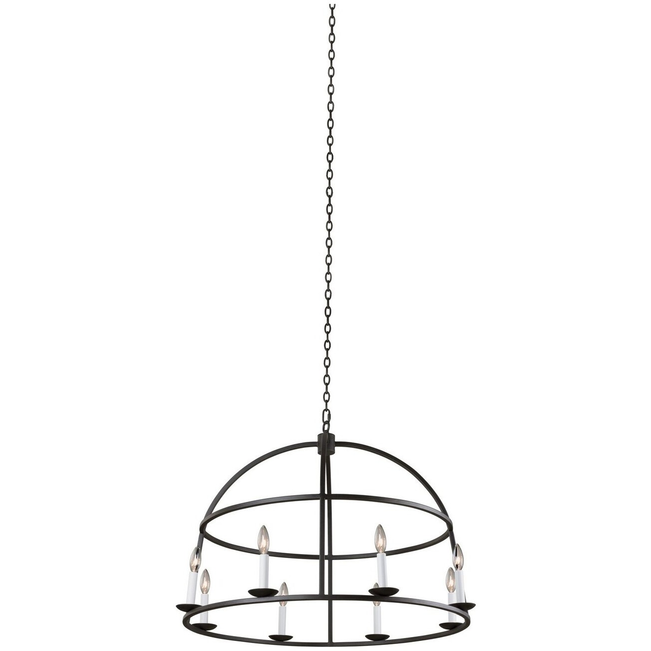 Wickenburg 8 Light 34 inch Black Iron Pendant Ceiling Light
