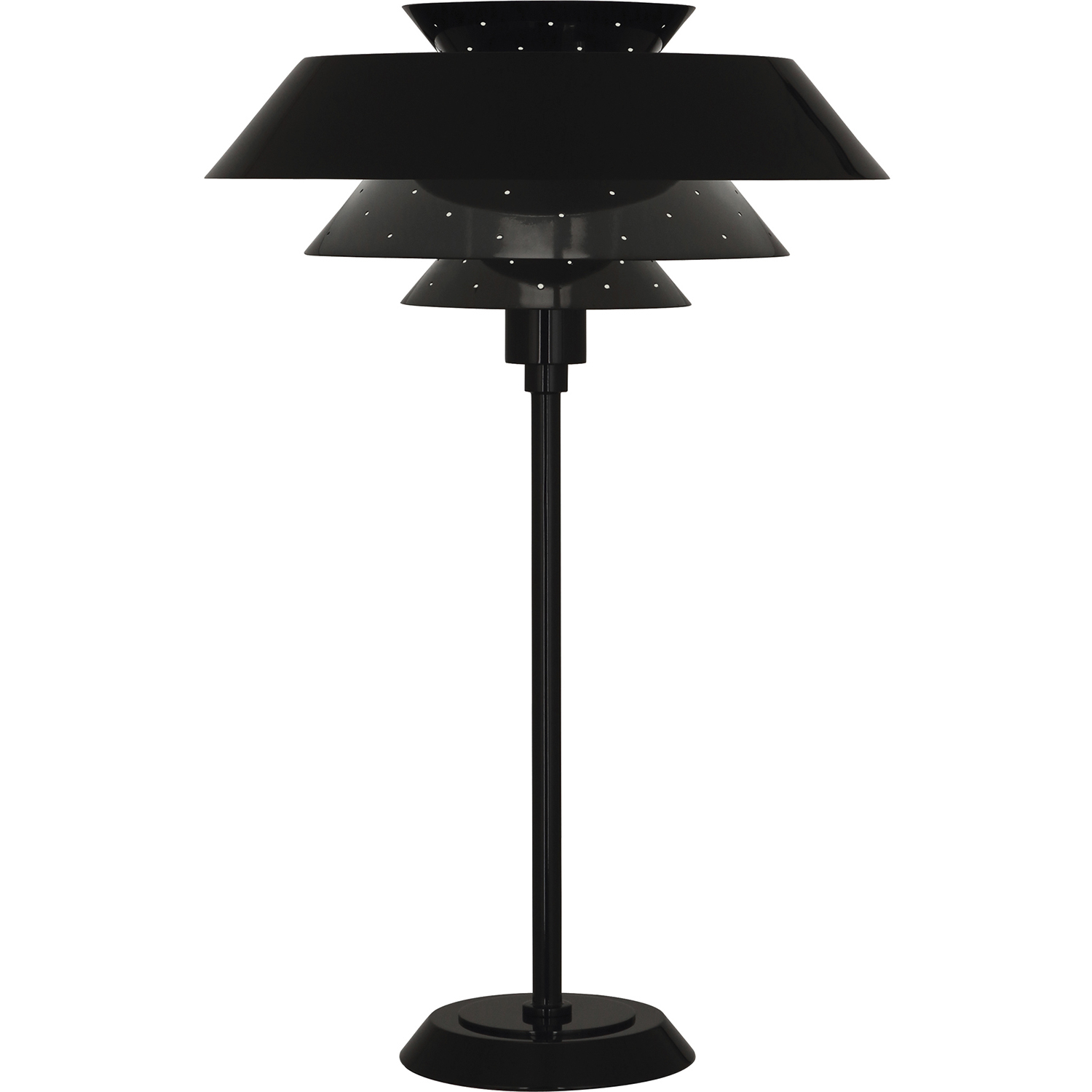 Pierce 26.5 inch 150 watt Piano Black Table Lamp Portable Light
