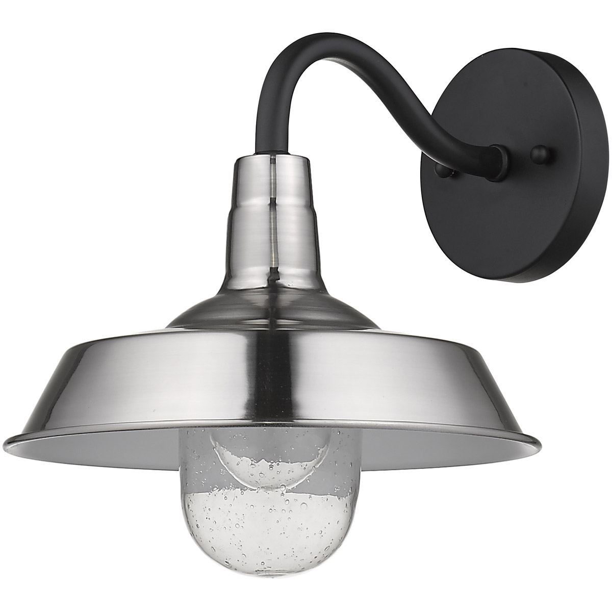 Burry 1 Light 11 inch Satin Nickel Exterior Wall Mount