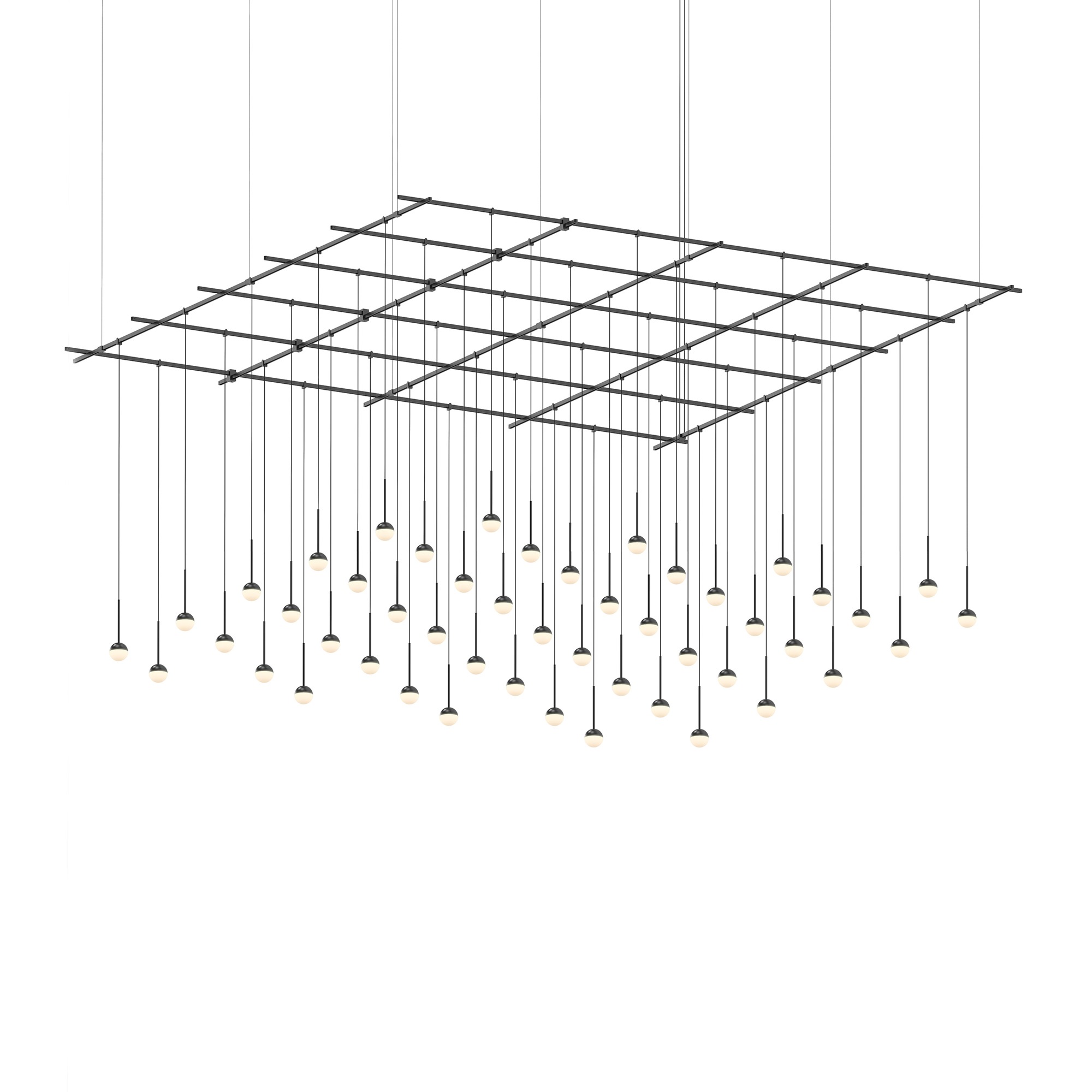 Suspenders LED 97 inch Satin Black Suspension Ceiling Light, Multi-light