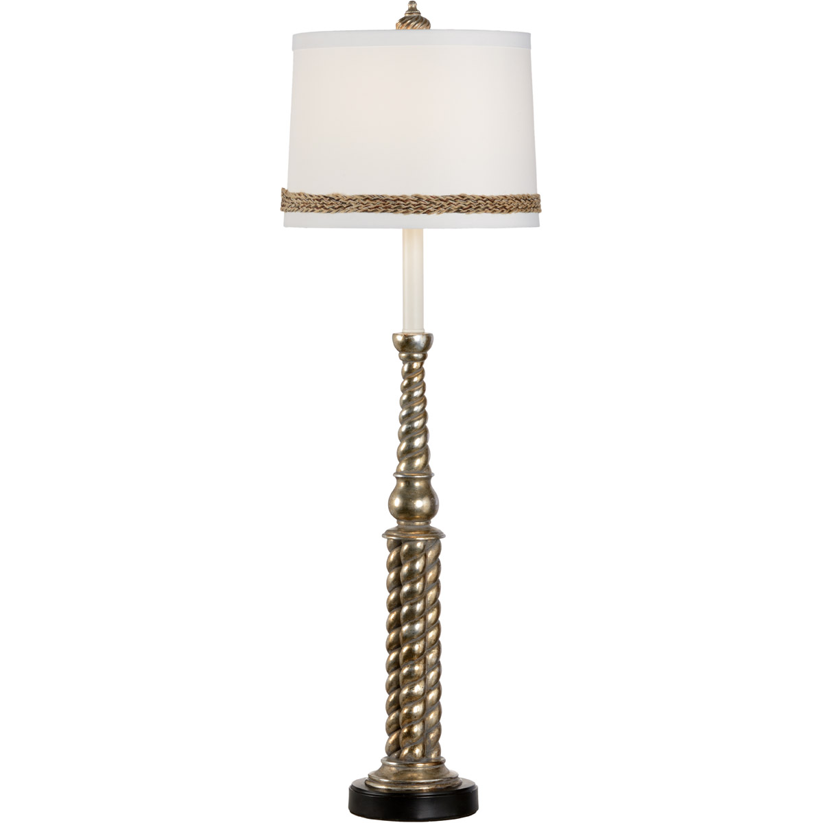 Biltmore 39 inch 60 watt Antique Silver Leaf Table Lamp Portable Light