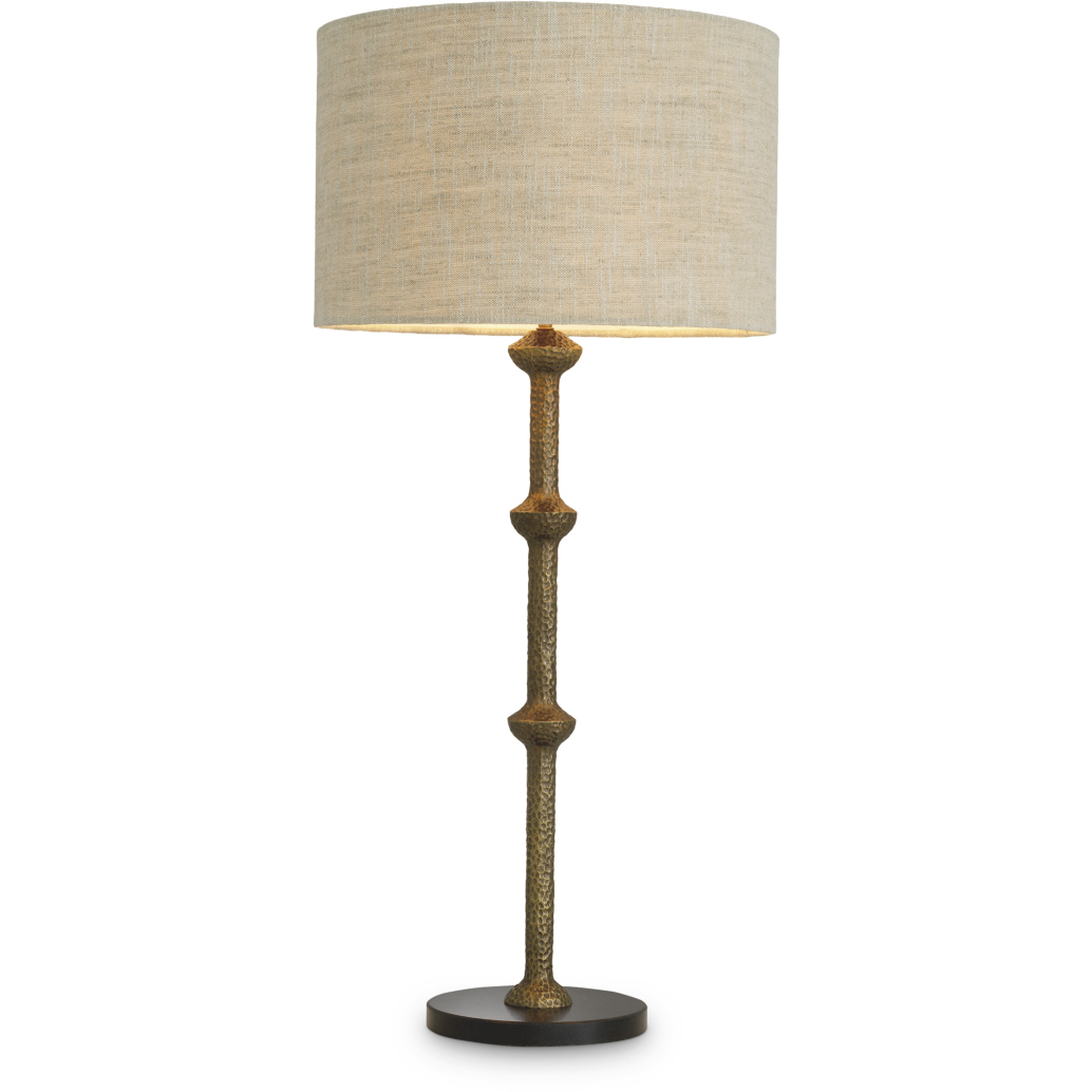 Lucente 33.46 inch 60 watt Vintage Brass Table Lamp Portable Light