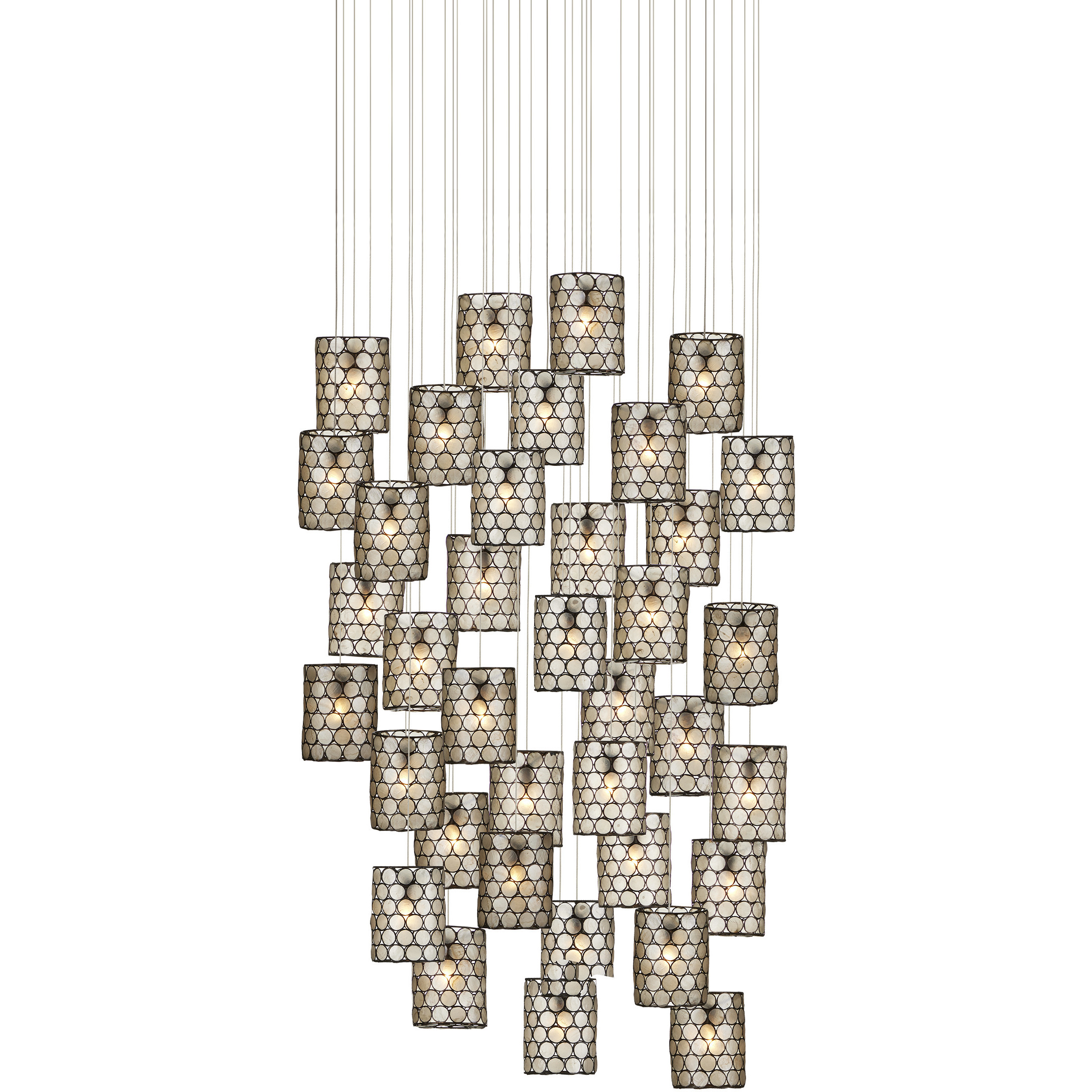 Regatta 36 Light 35 inch Silver Multi-Drop Pendant Ceiling Light