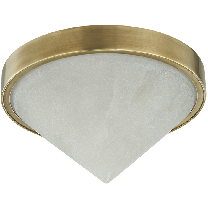 Colmar LED 6 inch Vintage Brass Flush Mount Ceiling Light