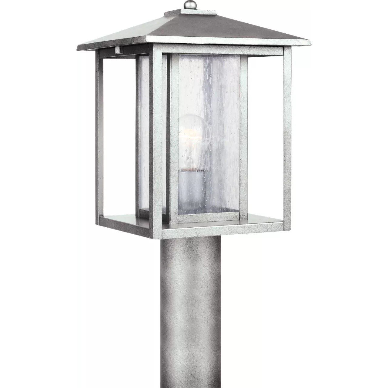 Hunnington 1 Light 15 inch Weathered Pewter Outdoor Post Lantern