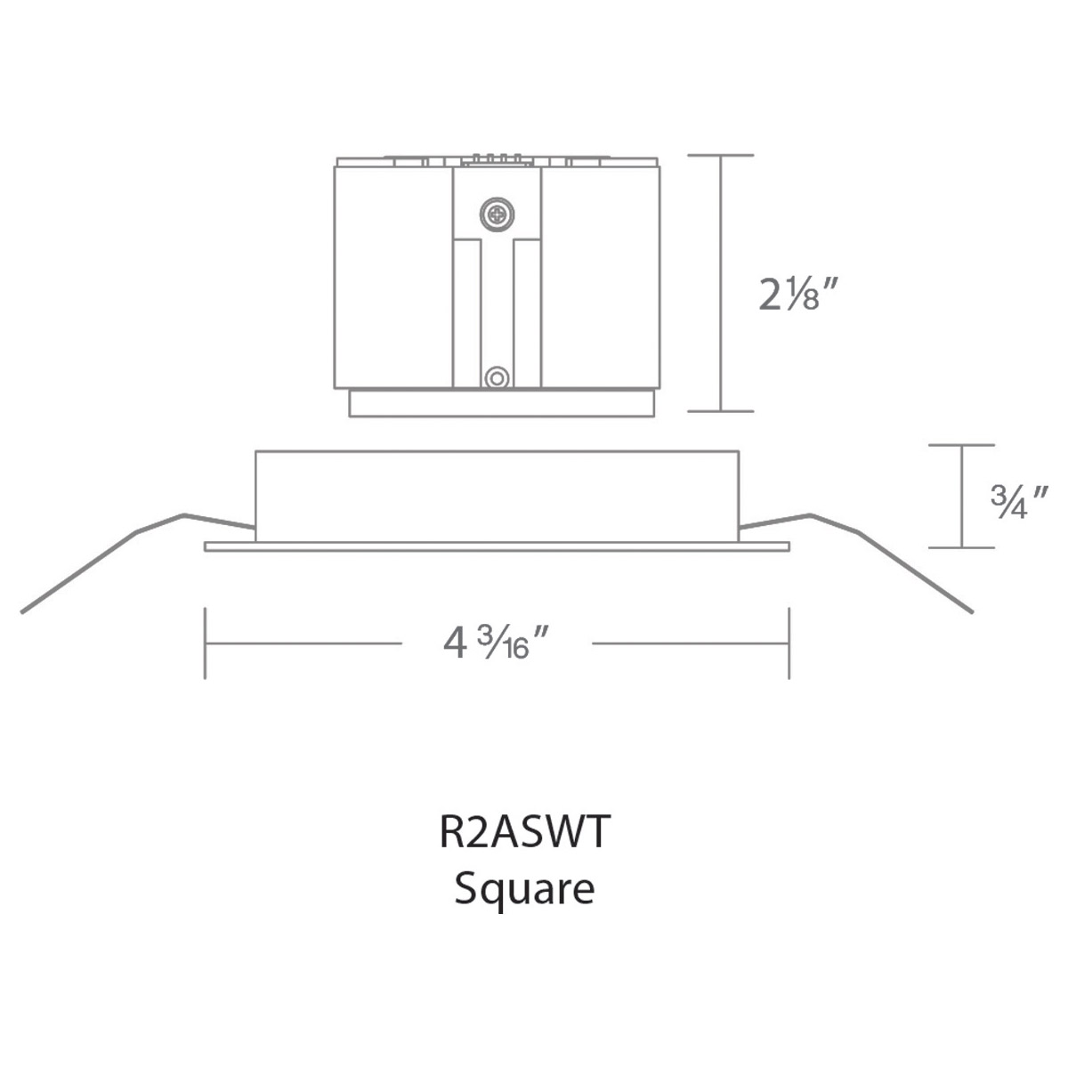 Aether Brushed Nickel Recessed Wall Wash in 85, 3500K