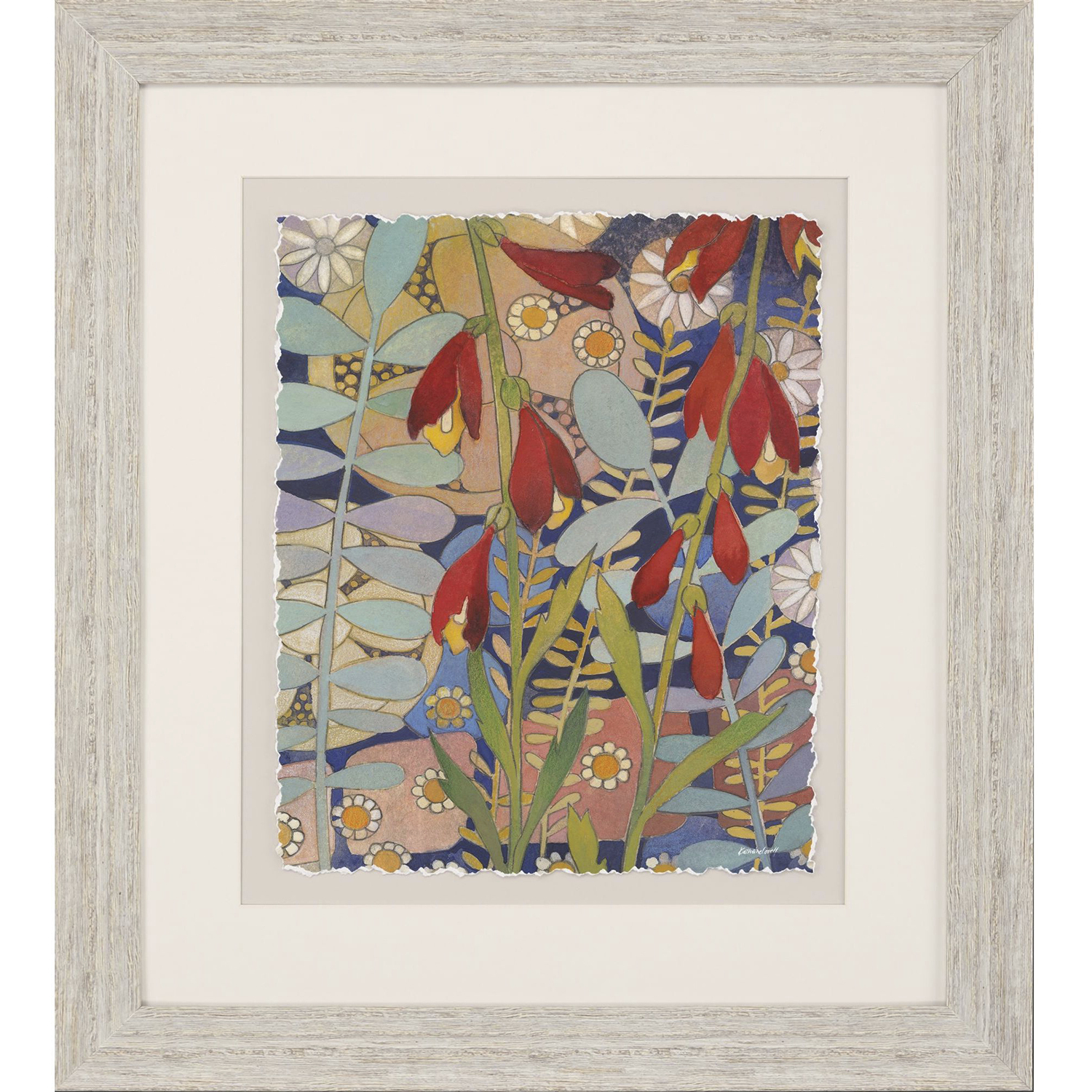 Summer's End Blue and Multi and Red and Green Framed Art, Propac