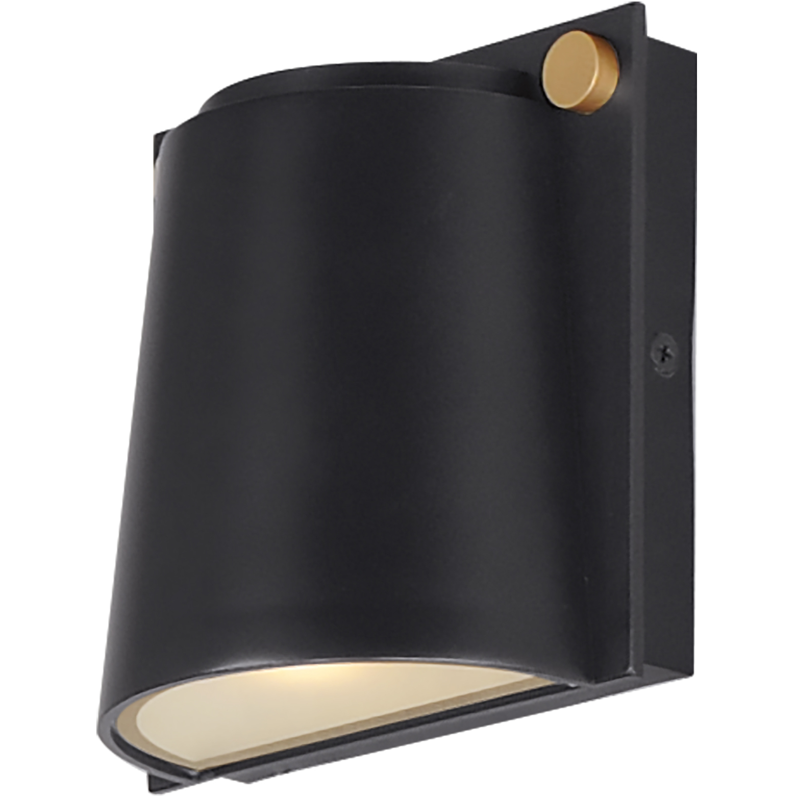 Rivet LED 5.5 inch Black and Antique Brass Outdoor Wall Mount