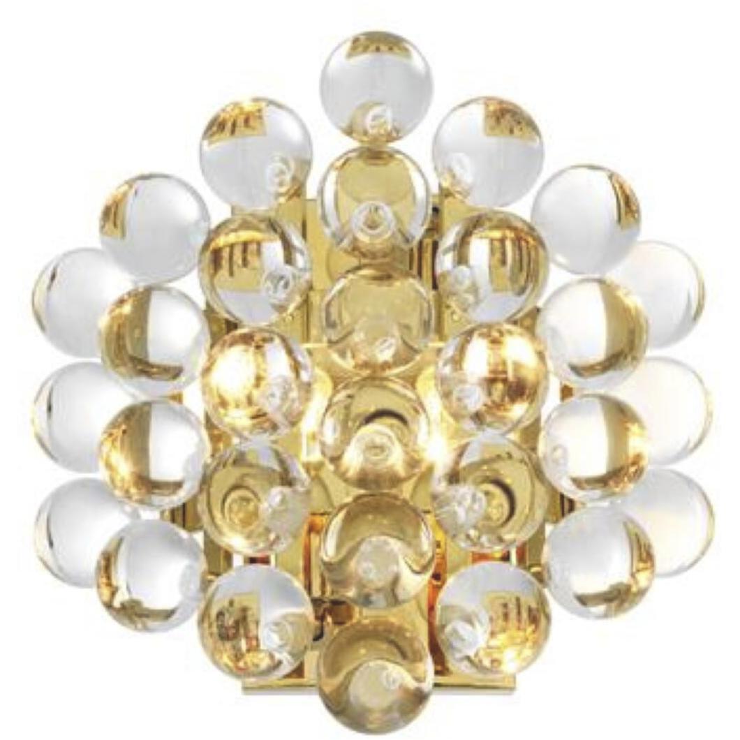 Mylo 2 Light 9.65 inch Gold and Clear Glass Wall Lamp Wall Light