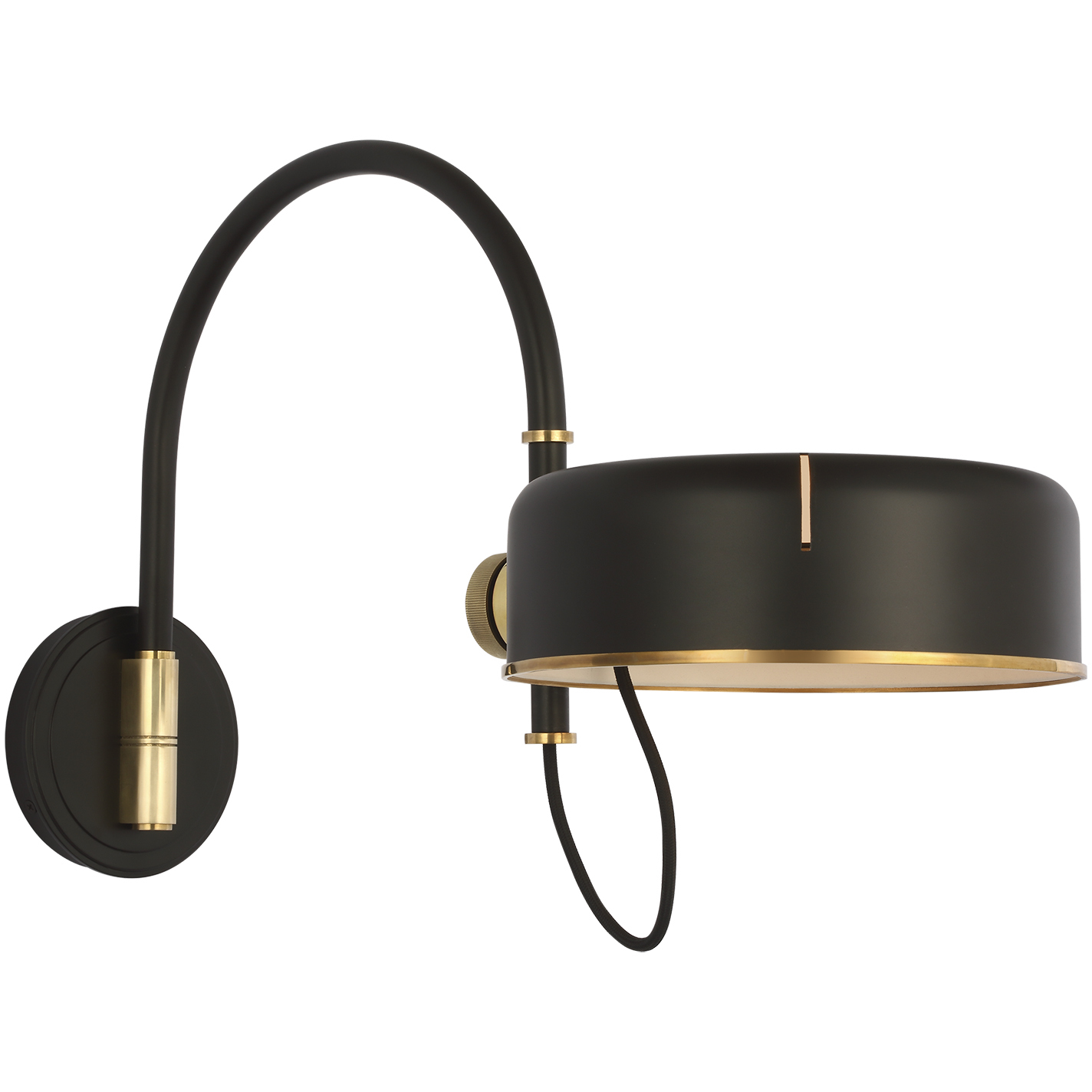 Thomas O'Brien Oso 21.75 inch 6 watt Modern Iron and Hand-Rubbed Antique Brass Articulating Arc Wall Light