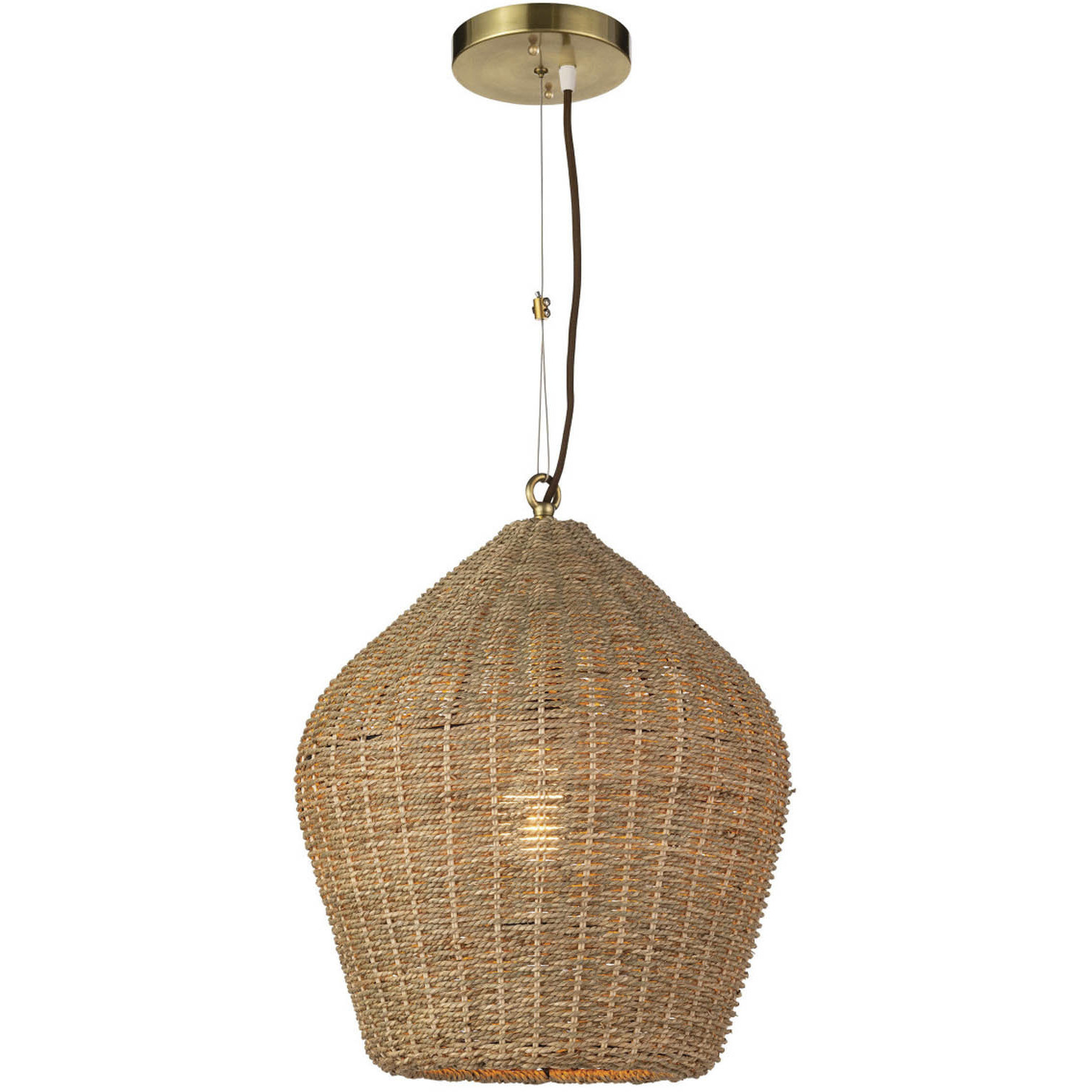 Georgian 1 Light 14.5 inch Natural Pendant Ceiling Light