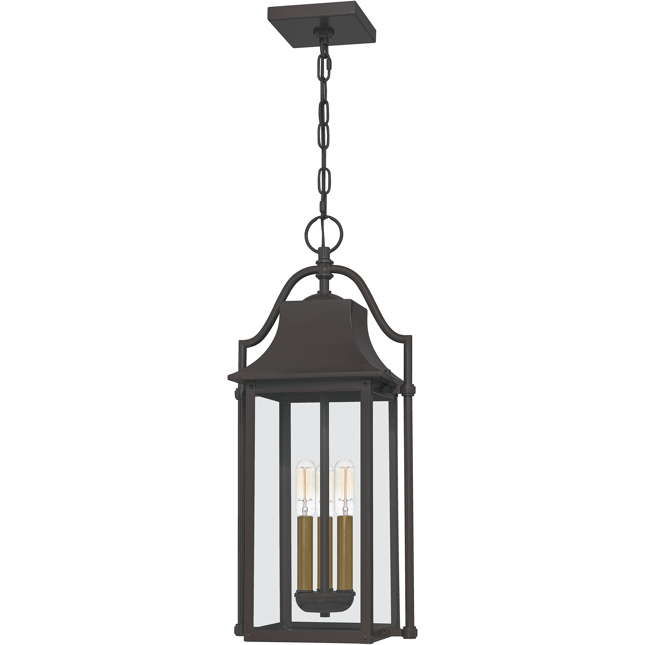Manning 3 Light 10.5 inch Western Bronze Mini Pendant Ceiling Light, Small