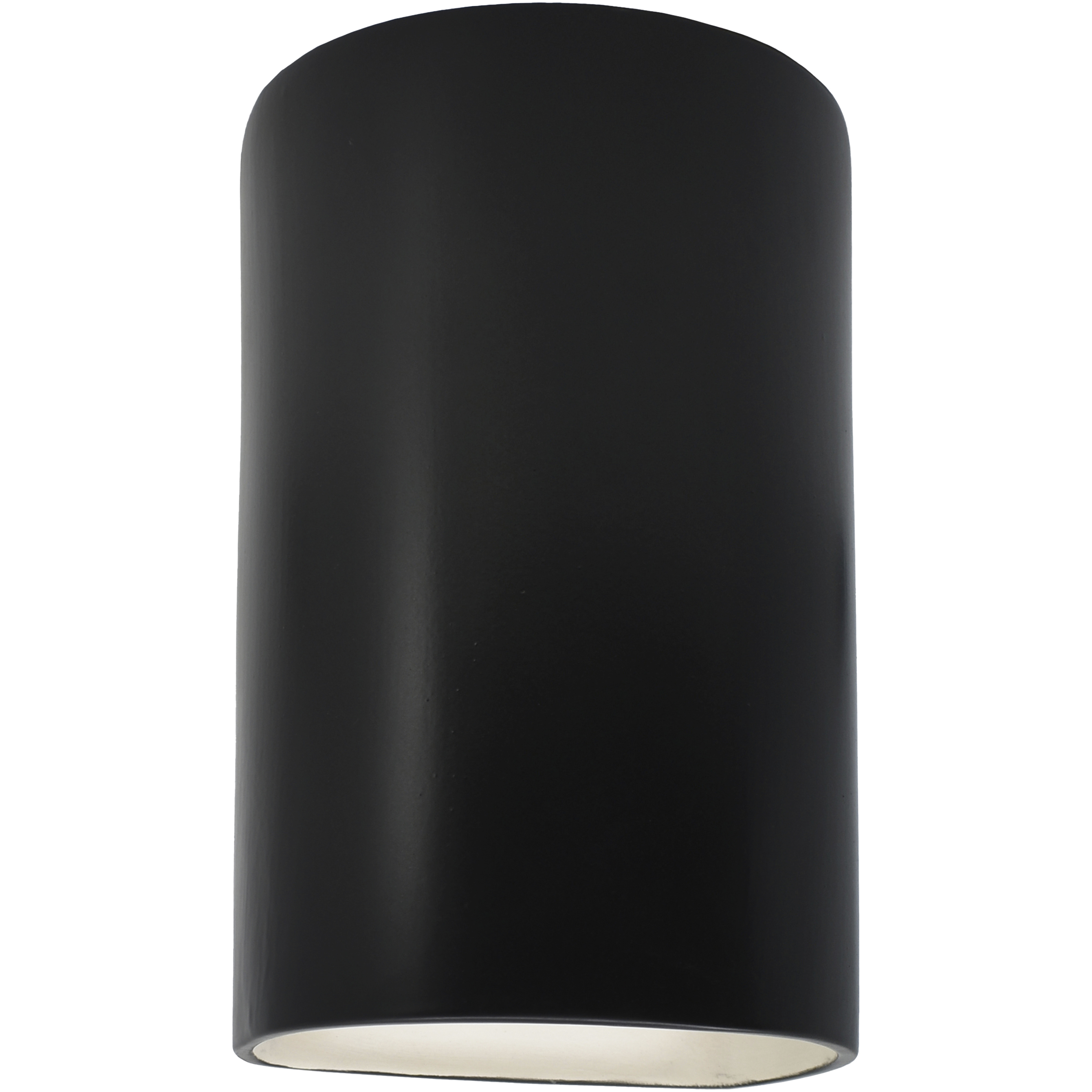 Ambiance Cylinder LED 12.5 inch Carbon Matte Black Outdoor Wall Sconce, Large