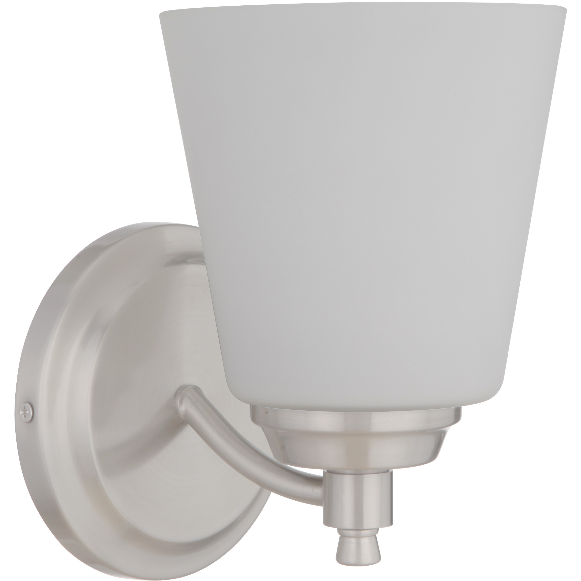 Neighborhood Tyler 1 Light 5.5 inch Brushed Polished Nickel Wall Sconce Wall Light in White Glass, Neighborhood Collection
