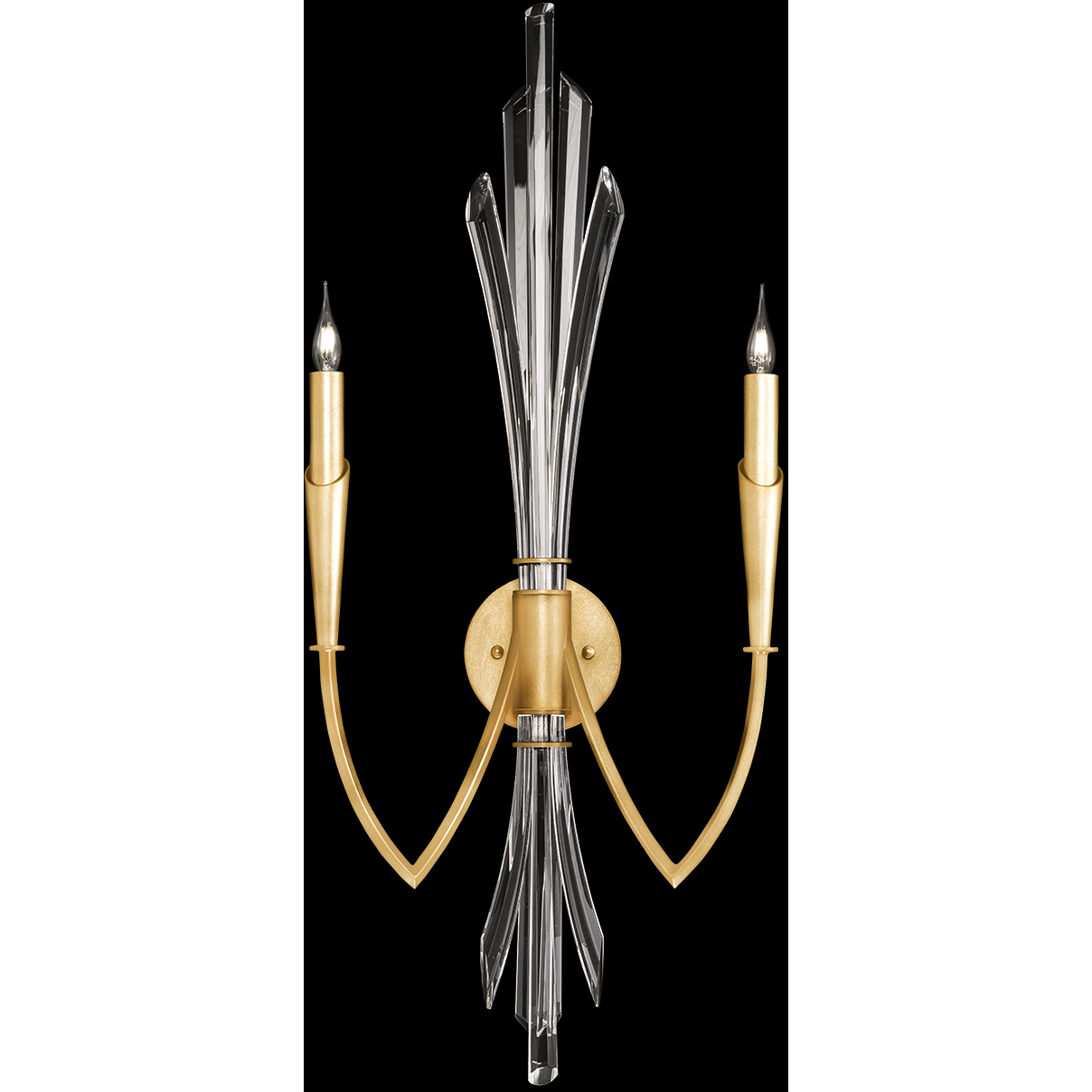 Trevi 2 Light 13.8 inch Gold Sconce Wall Light