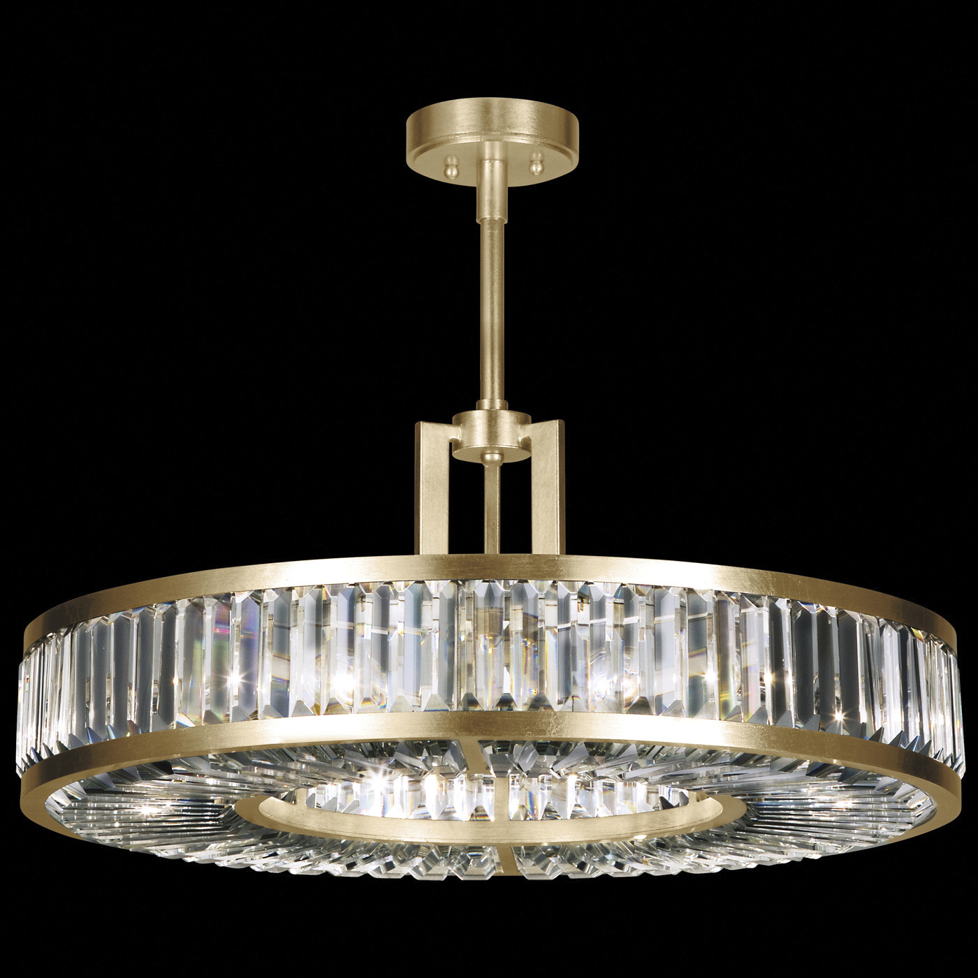 Crystal Enchantment 6 Light 29 inch Gold Pendant Ceiling Light