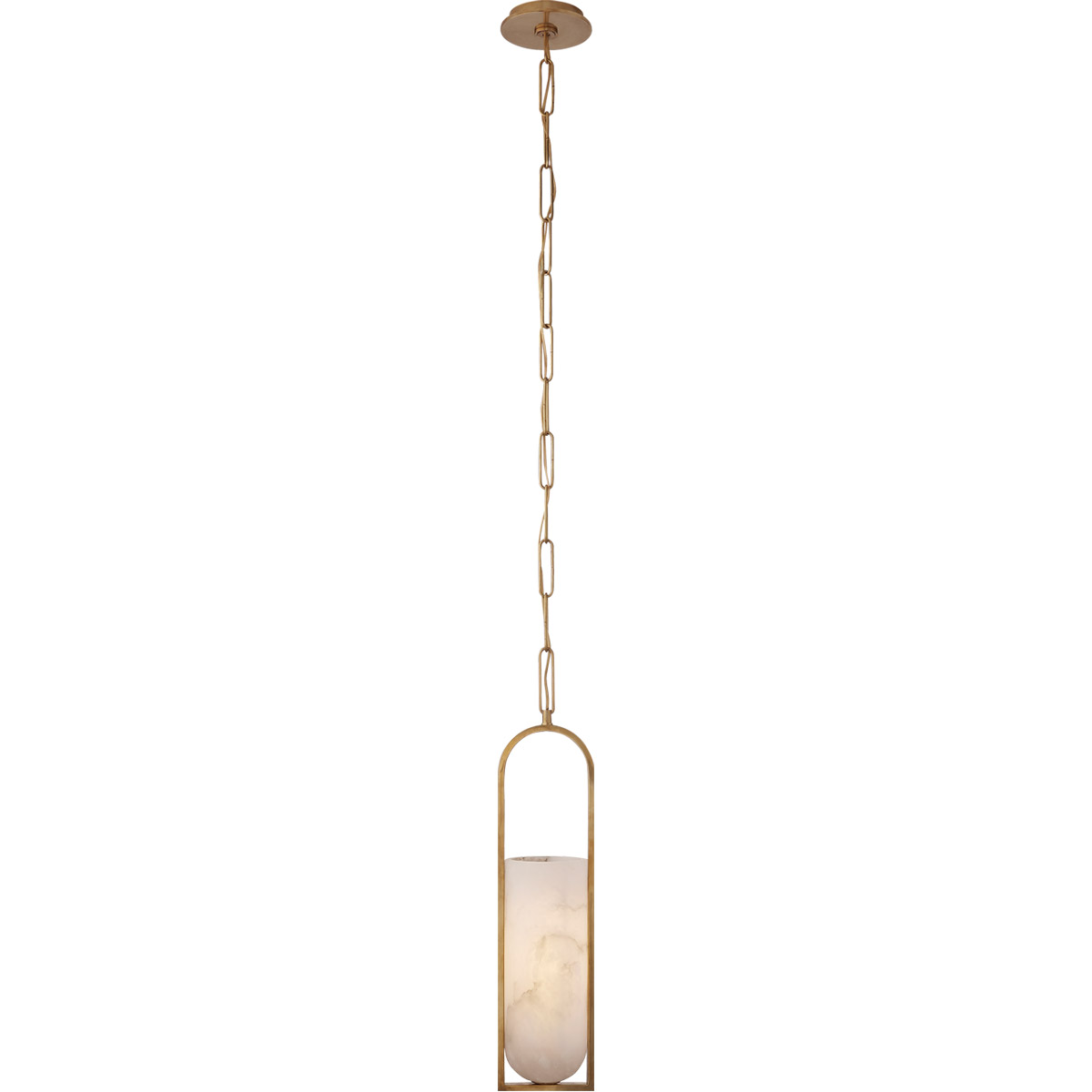Kelly Wearstler Melange LED 6.25 inch Antique-Burnished Brass Elongated Pendant Ceiling Light, Small