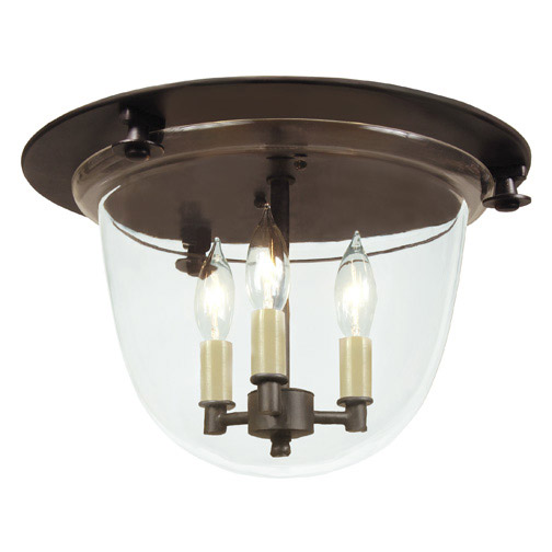 McLean 3 Light 14 inch Oil Rubbed Bronze Flush Mount Ceiling Light