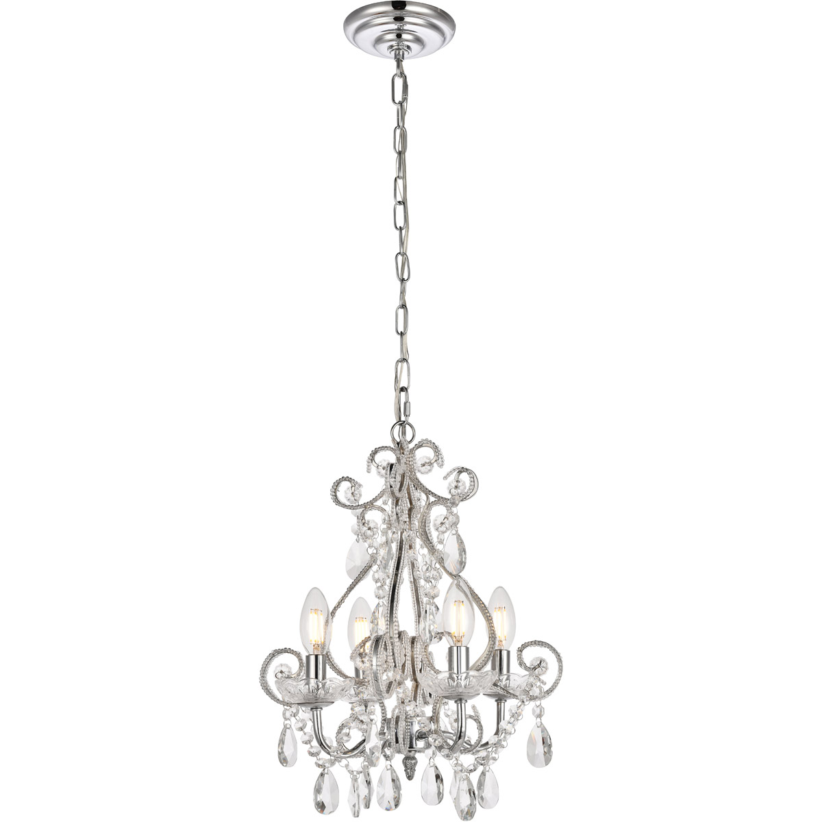 Kato 4 Light 12.6 inch Chrome Pendant Ceiling Light