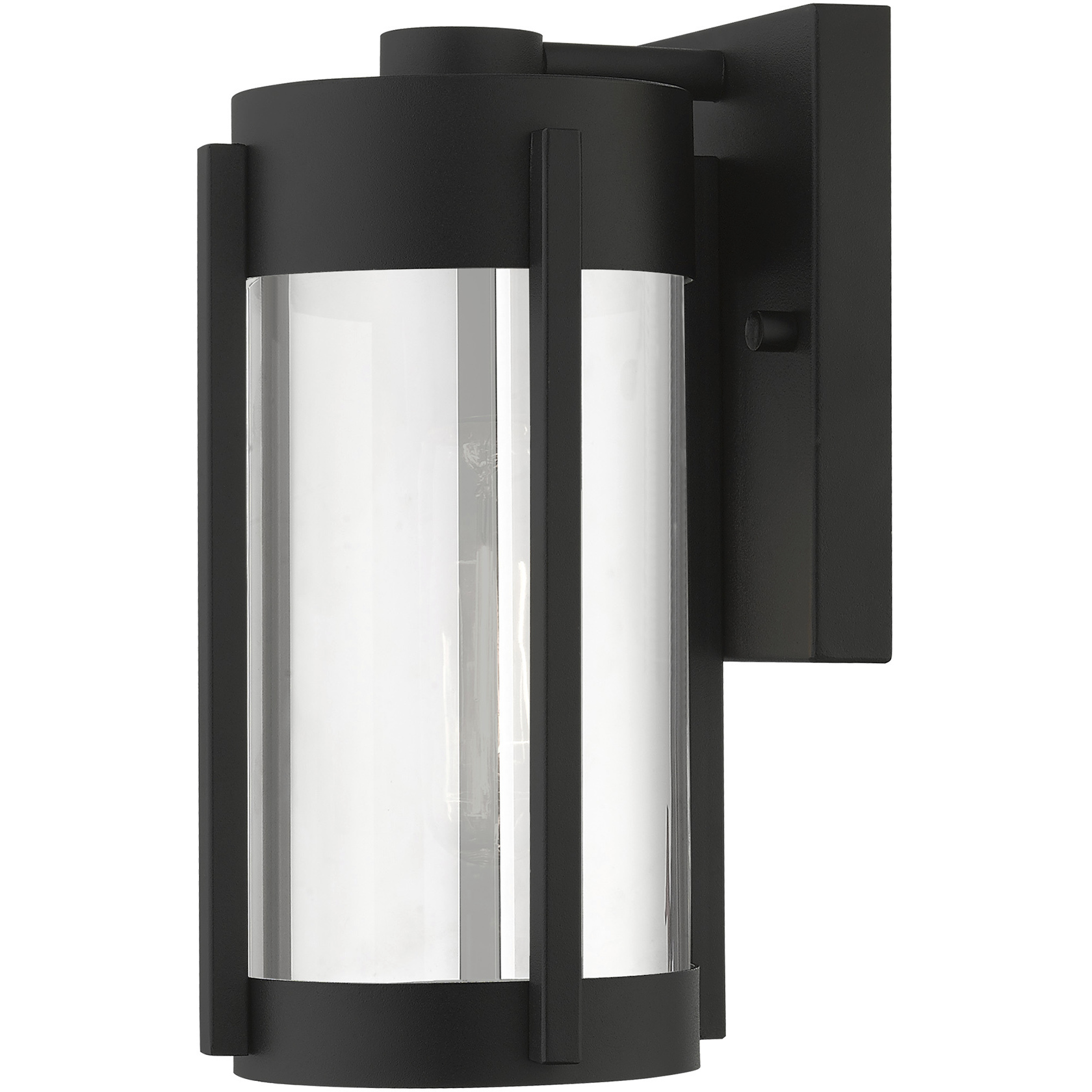 Sheridan 1 Light 10.25 inch Black with Brushed Nickel Candles Outdoor Wall Lantern