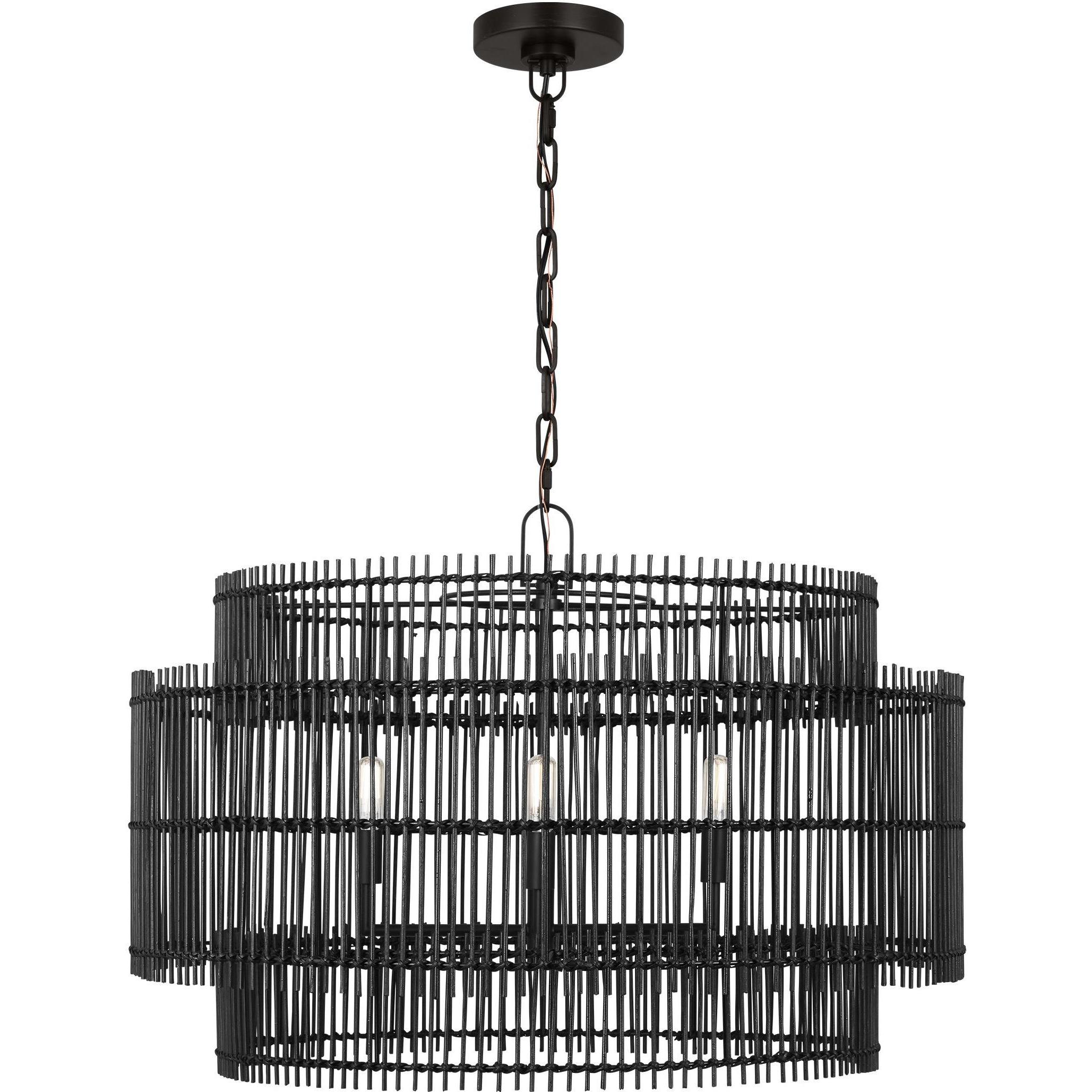 ED Ellen DeGeneres Elio 4 Light 30 inch Aged Iron Hanging Shade Ceiling Light