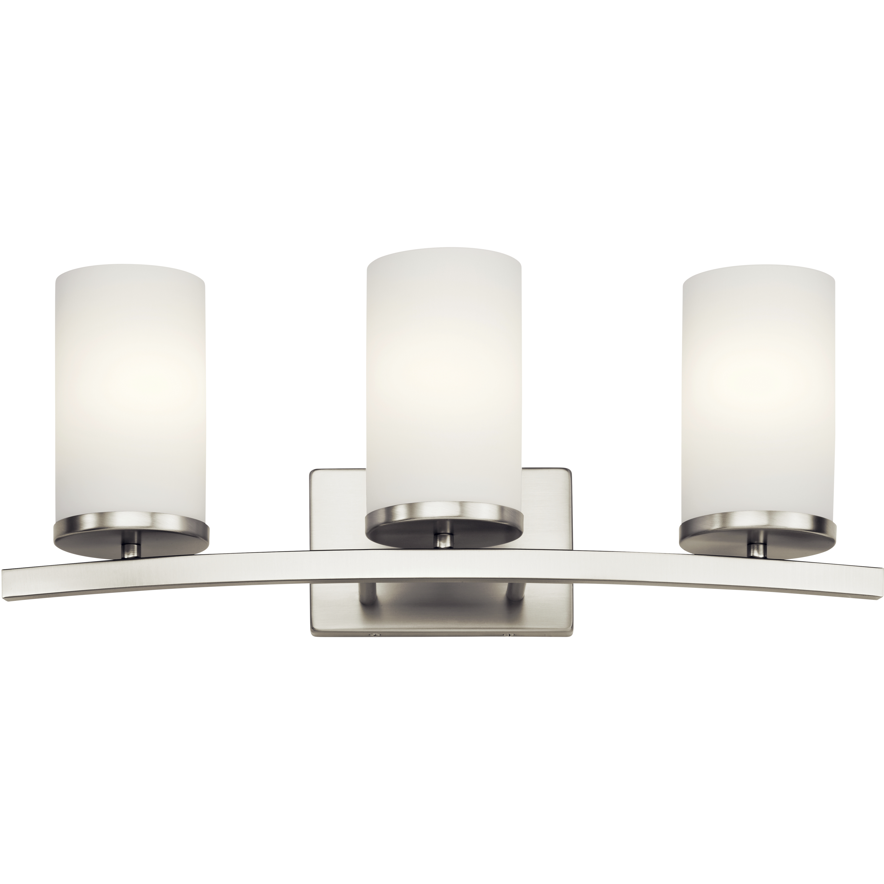 Crosby 3 Light 23 inch Brushed Nickel Wall Mt Bath 3 Arm Wall Light