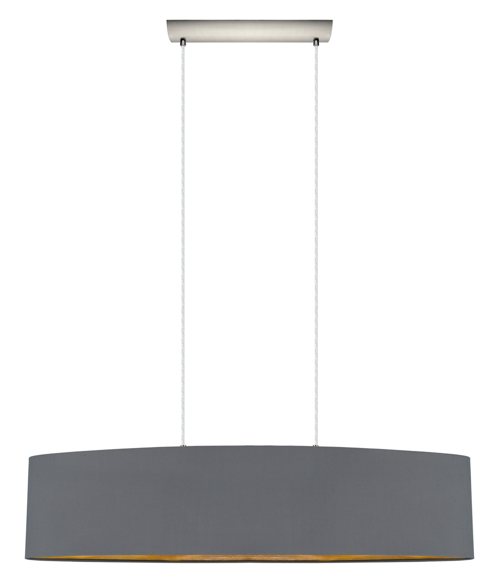 Maserlo 2 Light 39.37 inch Satin Nickel Pendant Ceiling Light