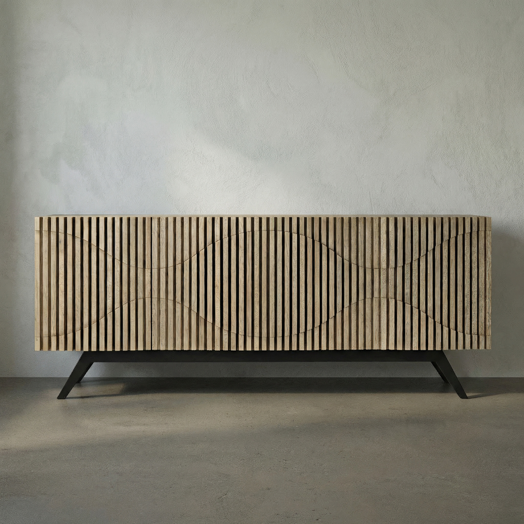 Illusion 78 X 22.5 inch Bleached Walnut Sideboard
