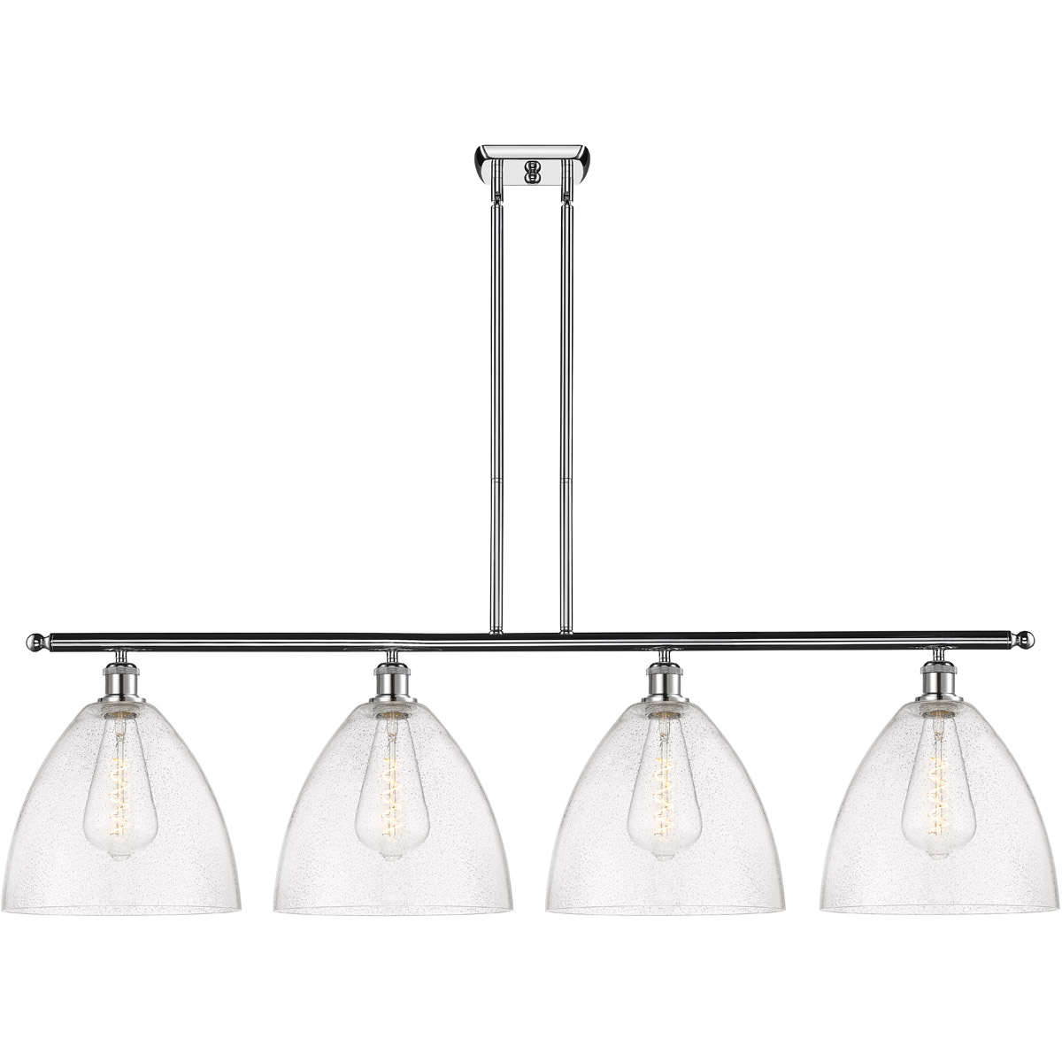 Ballston Ballston Dome LED 50.25 inch Polished Chrome Island Light Ceiling Light in Seedy Glass
