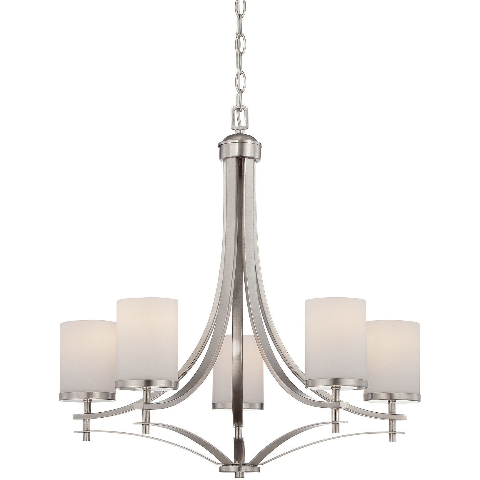 Savoy House 1 330 5 SN Colton 5 Light 26 inch Satin Nickel Chandelier Ceiling Light Essentials