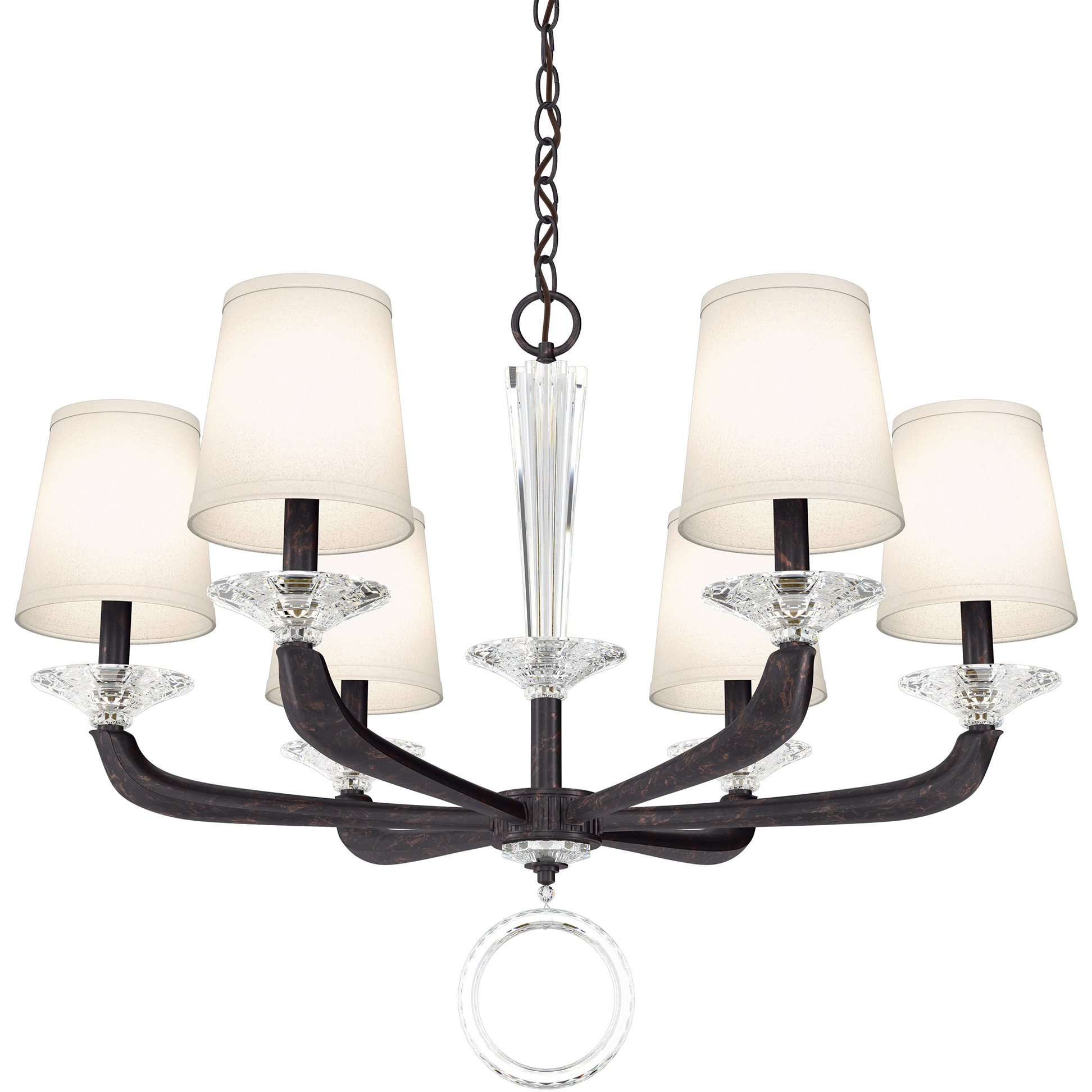 Emilea 6 Light 30.5 inch Heirloom Bronze Chandelier Ceiling Light
