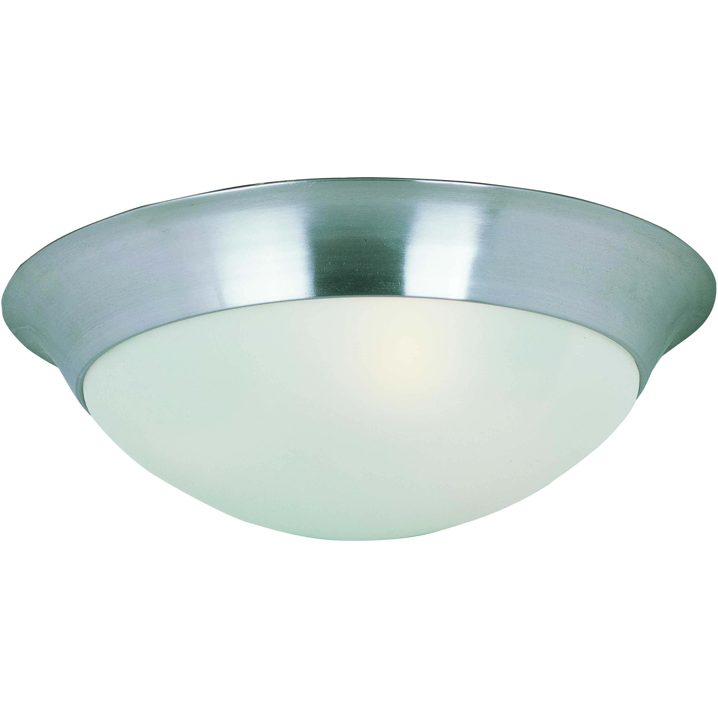 Essentials - 585x 2 Light 14 inch Satin Nickel Flush Mount Ceiling Light in Frosted