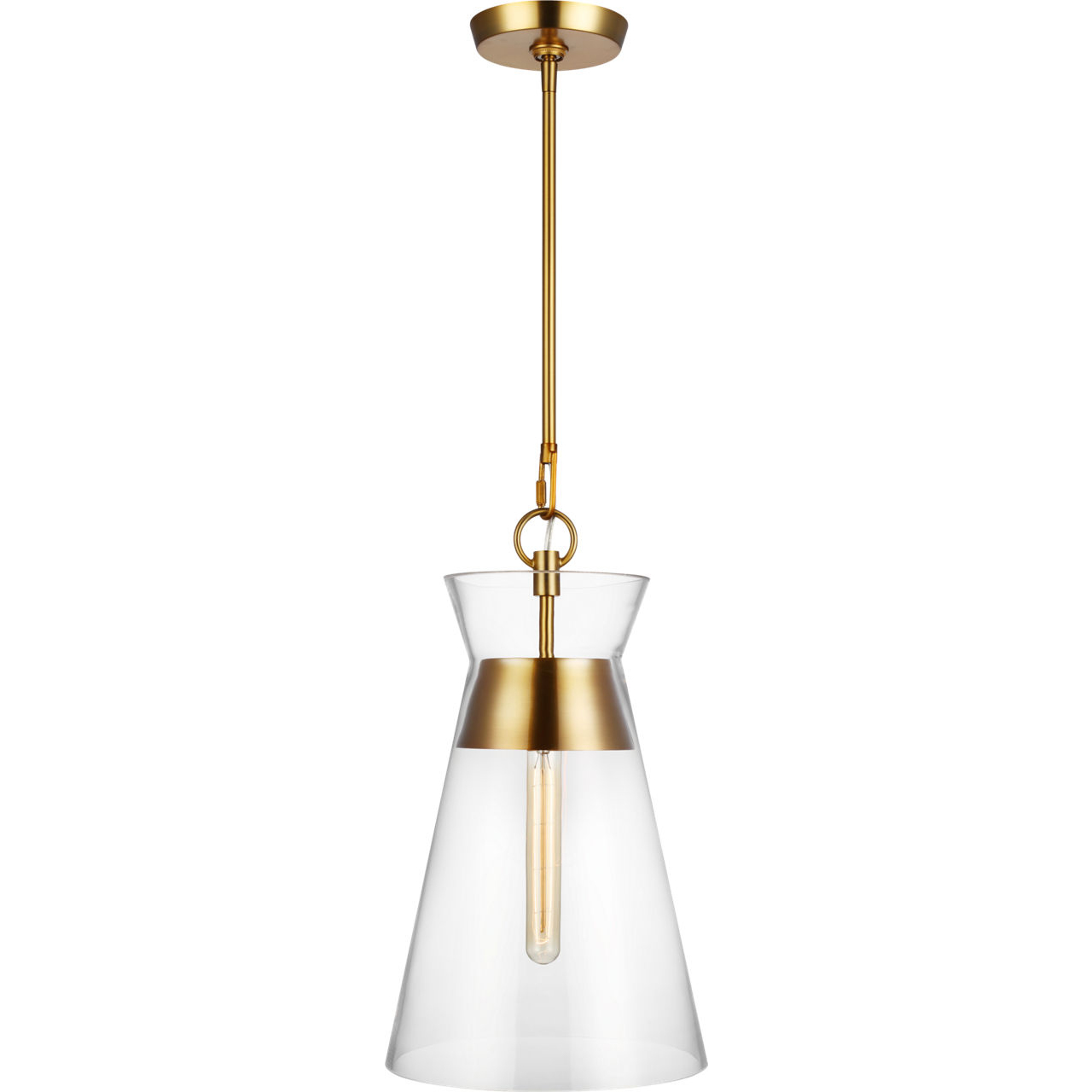 C&M by Chapman & Myers Atlantic 1 Light 10.63 inch Burnished Brass Pendant Ceiling Light