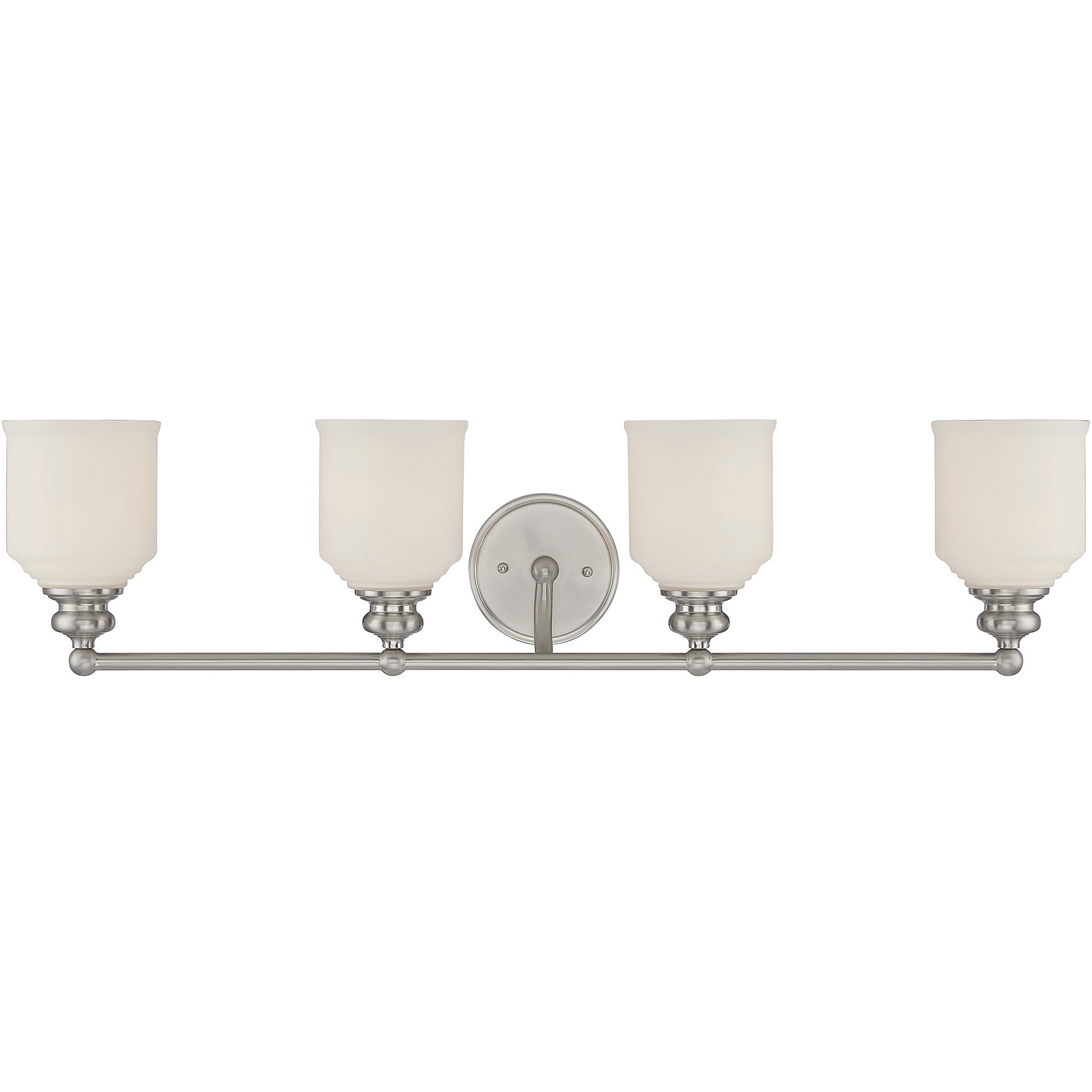 Melrose 4 Light 33.5 inch Satin Nickel Bathroom Vanity Light Wall Light, Essentials