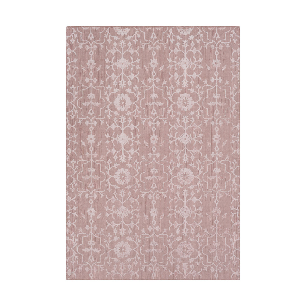 Norval 156 X 108 inch Blush/Rose Rugs, Viscose and Wool