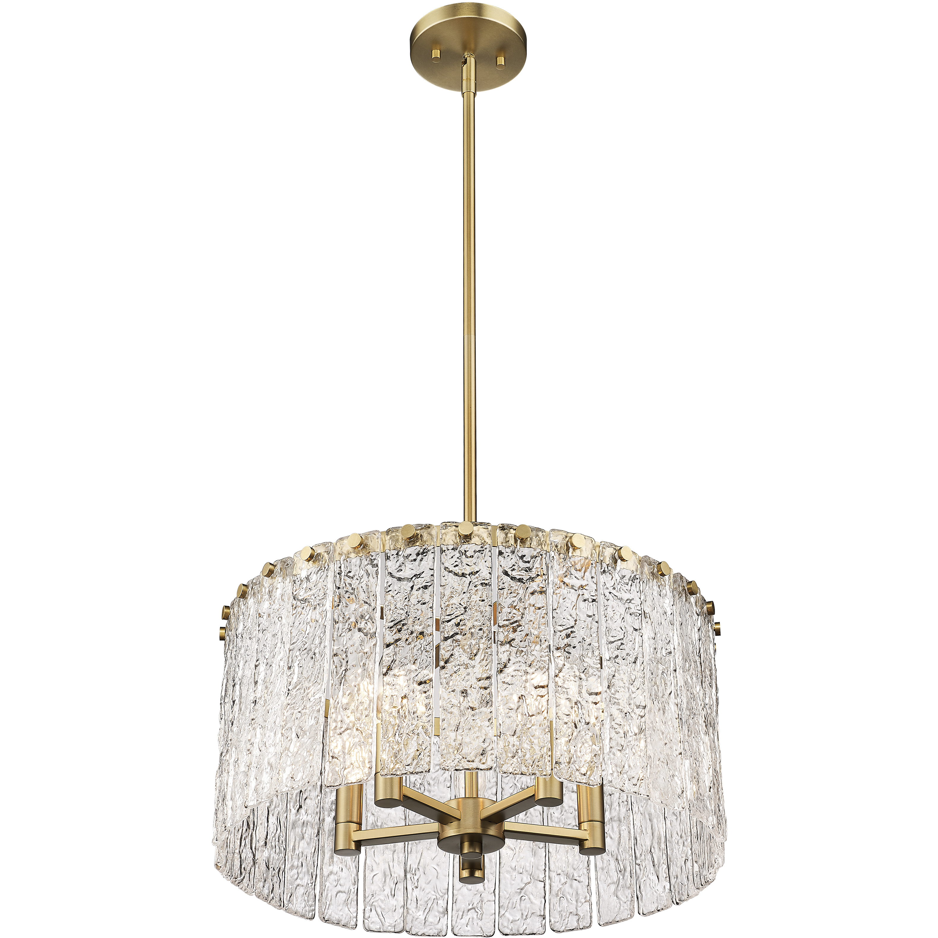 Glacier 5 Light 19 inch Modern Gold Pendant Ceiling Light
