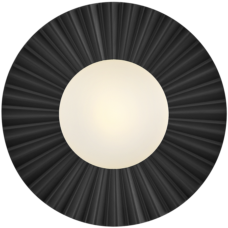 Stevie 1 Light 9.75 inch Black Flush Mount Ceiling Light, Small