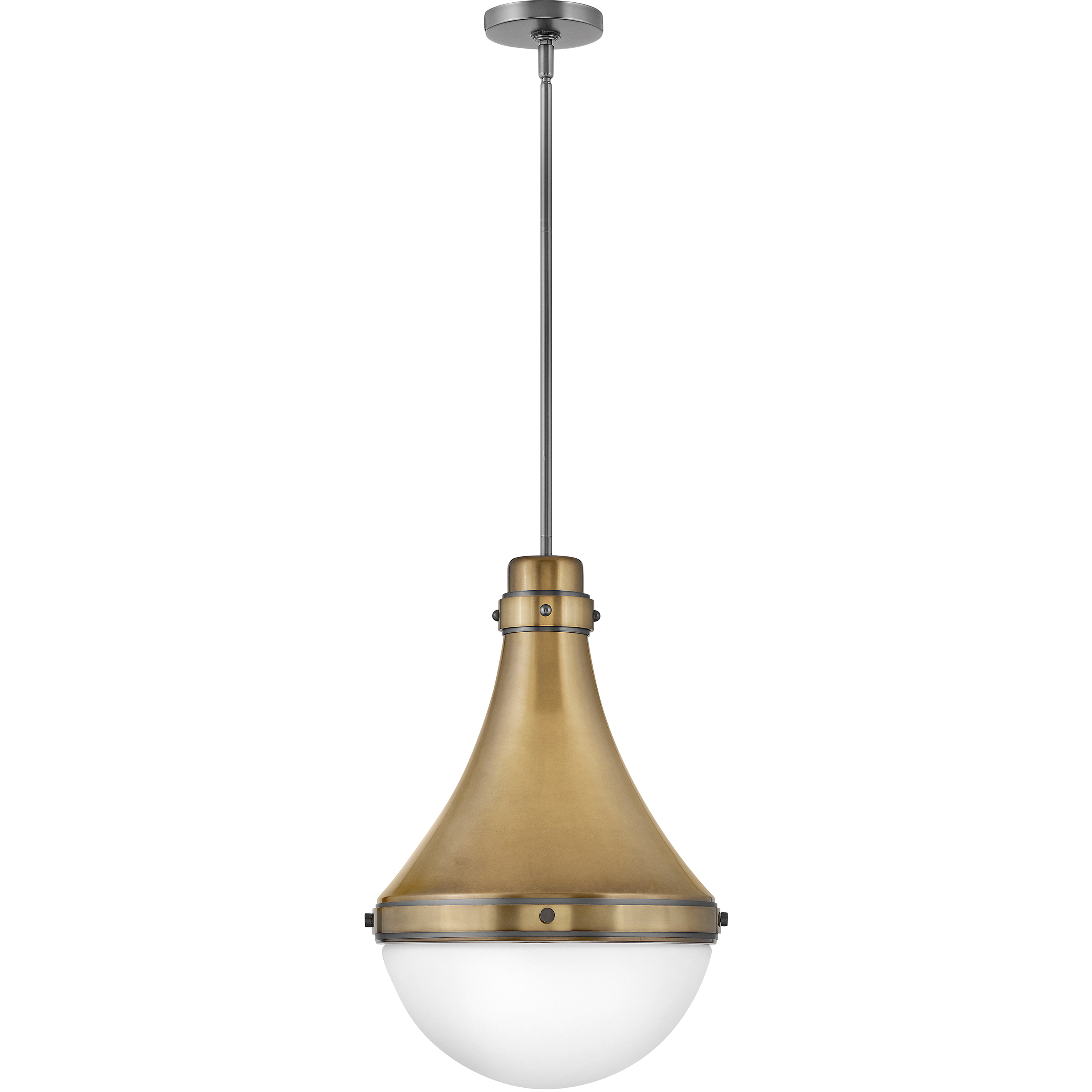 Oliver 1 Light 14.25 inch Heritage Brass with Black Oxide Indoor Pendant Ceiling Light