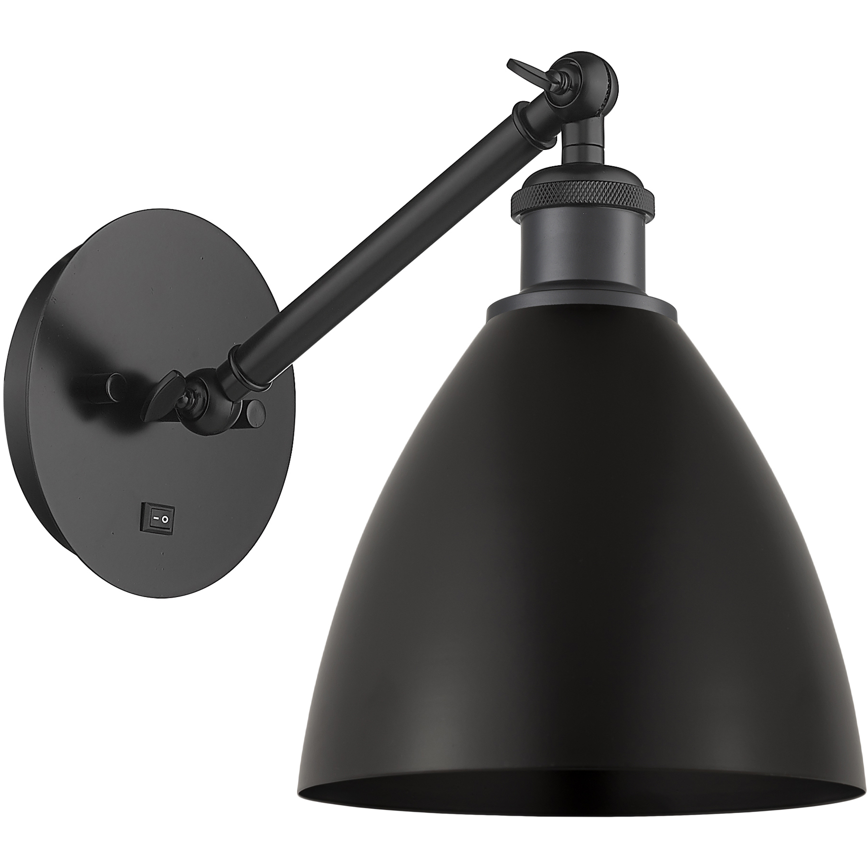 Ballston Dome 1 Light 8 inch Matte Black Sconce Wall Light