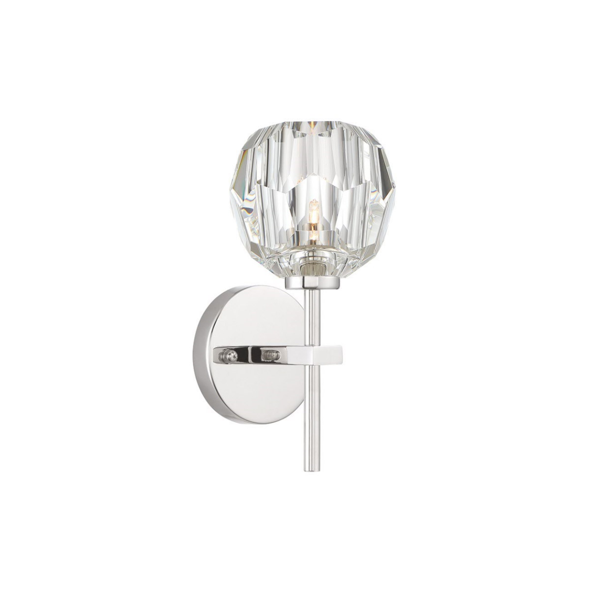 Parisian 1 Light 9 inch Polished Nickel with Crystal Wall Sconce Wall Light