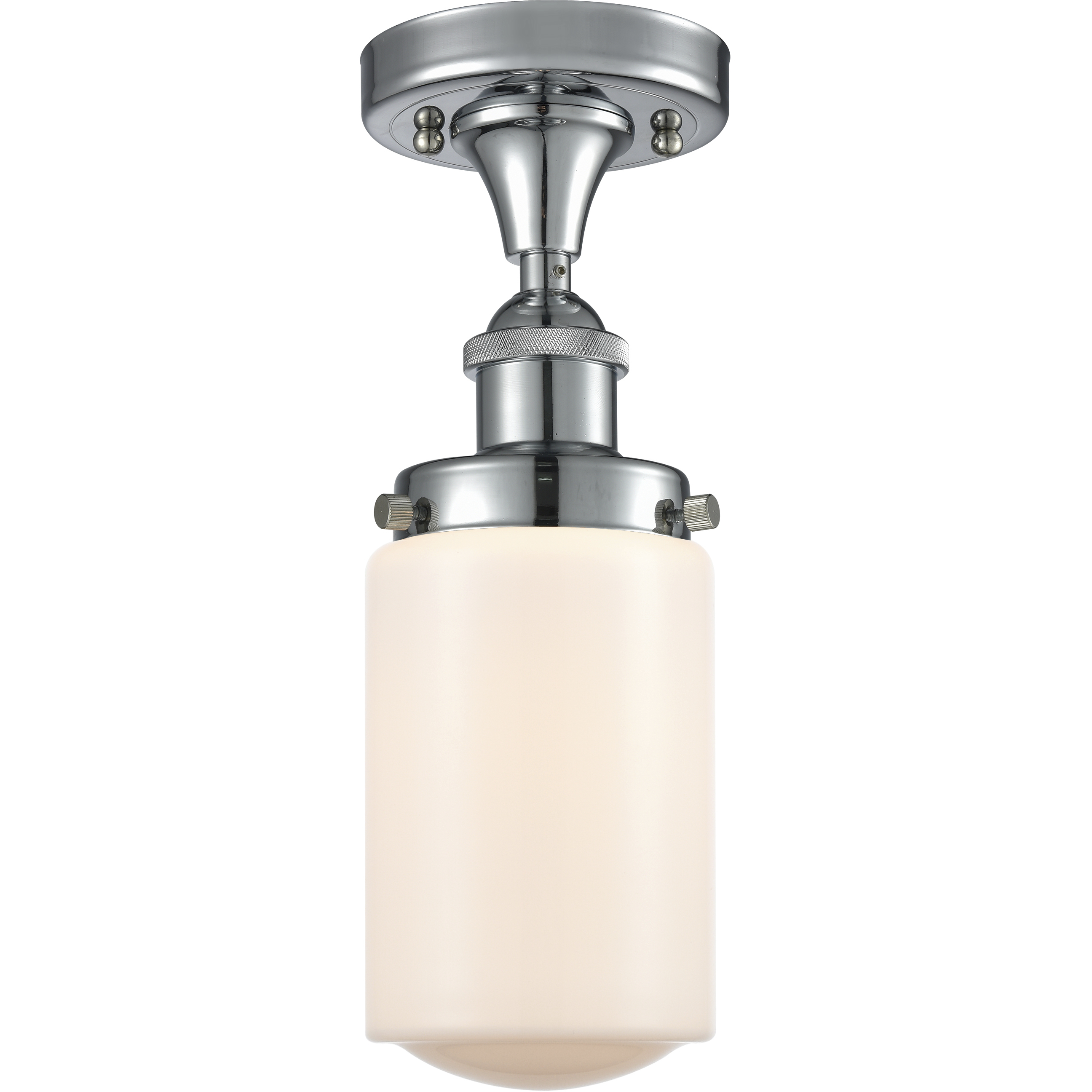 Dover 1 Light 6.5 inch Polished Chrome Semi-Flush Mount Ceiling Light