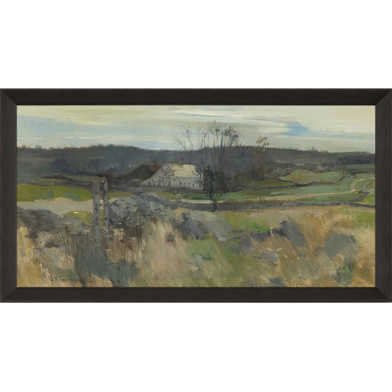 Middlebrook Farm Gray and Blue and Green and Yellow Framed Art