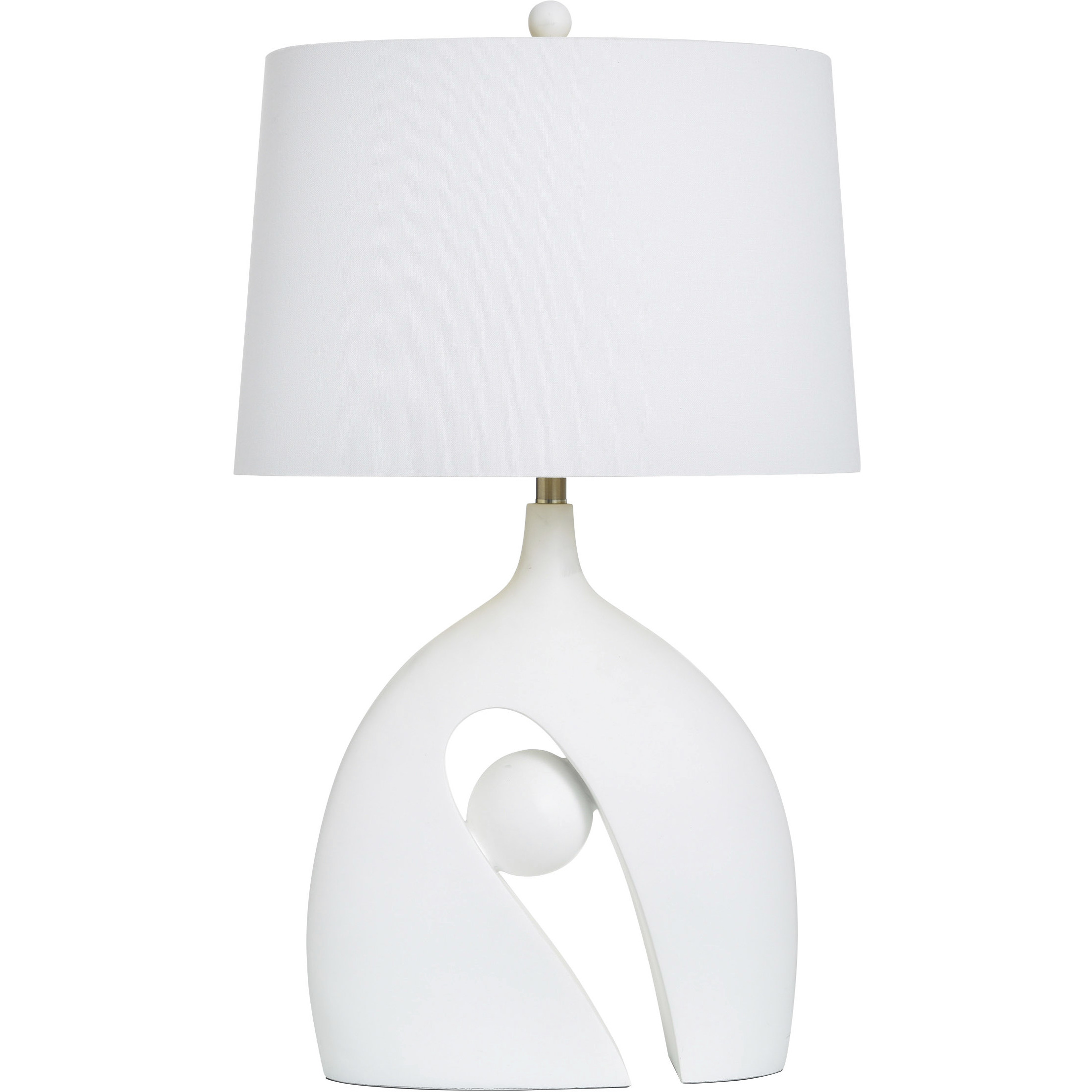 Orbis 33.75 inch 100 watt Matte White and White Table Lamp Portable Light