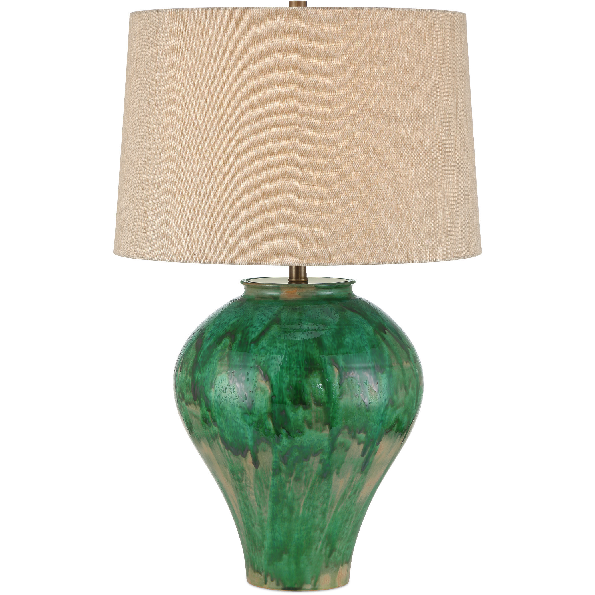 Blarney 31 inch 150 watt Green Table Lamp Portable Light
