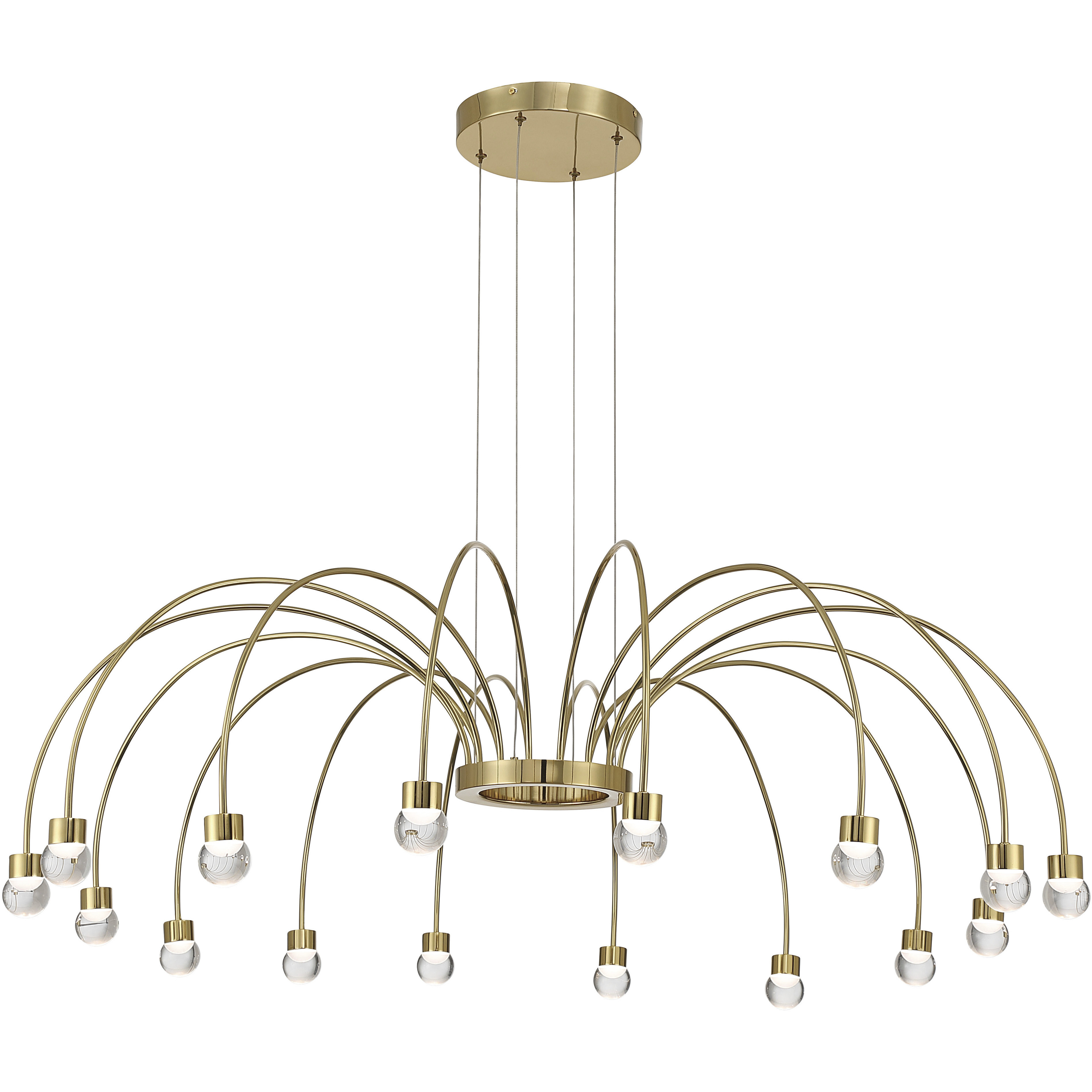Yep Vario 16 Light 47 inch Titanium Gold Chandelier Ceiling Light