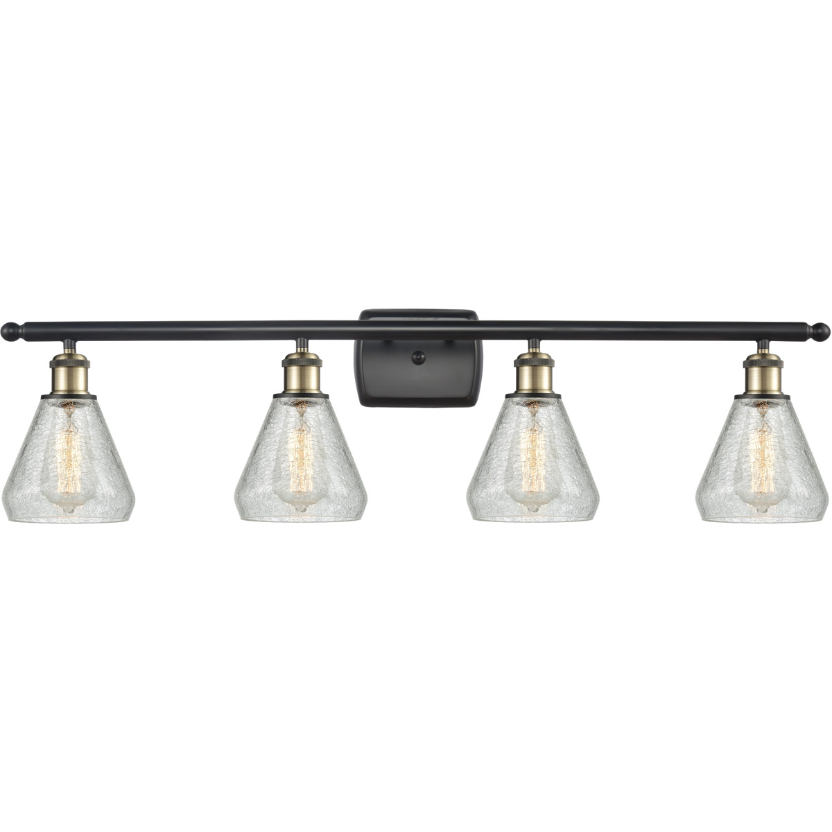 Ballston Conesus LED 36 inch Black Antique Brass Bath Vanity Light Wall Light, Ballston