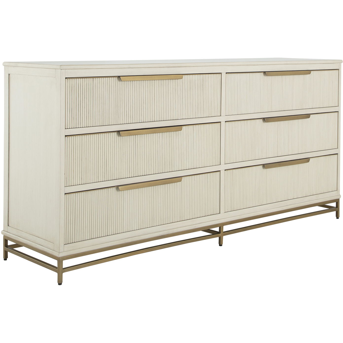 Riggs Stained Gold / Distressed Antique White Dresser