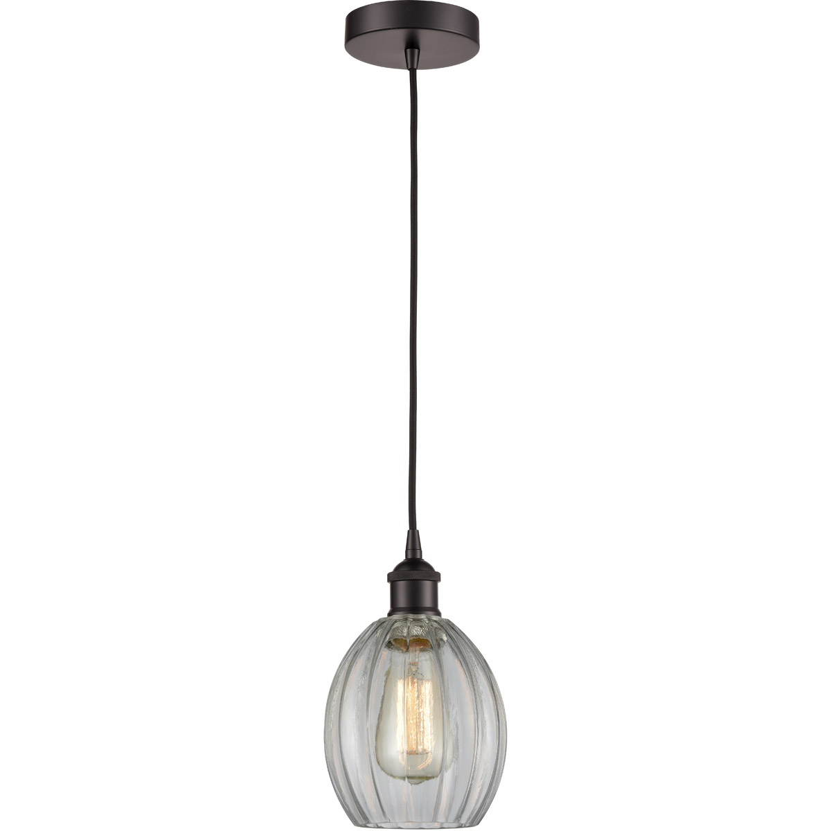 Edison Eaton LED 6 inch Oil Rubbed Bronze Mini Pendant Ceiling Light