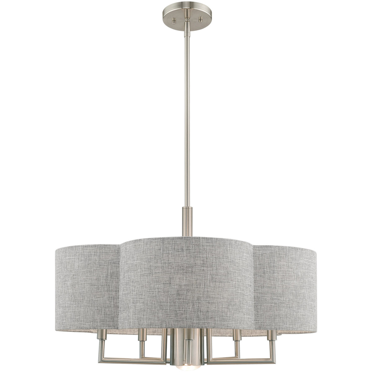Kalmar 6 Light 24 inch Brushed Nickel Pendant Chandelier Ceiling Light